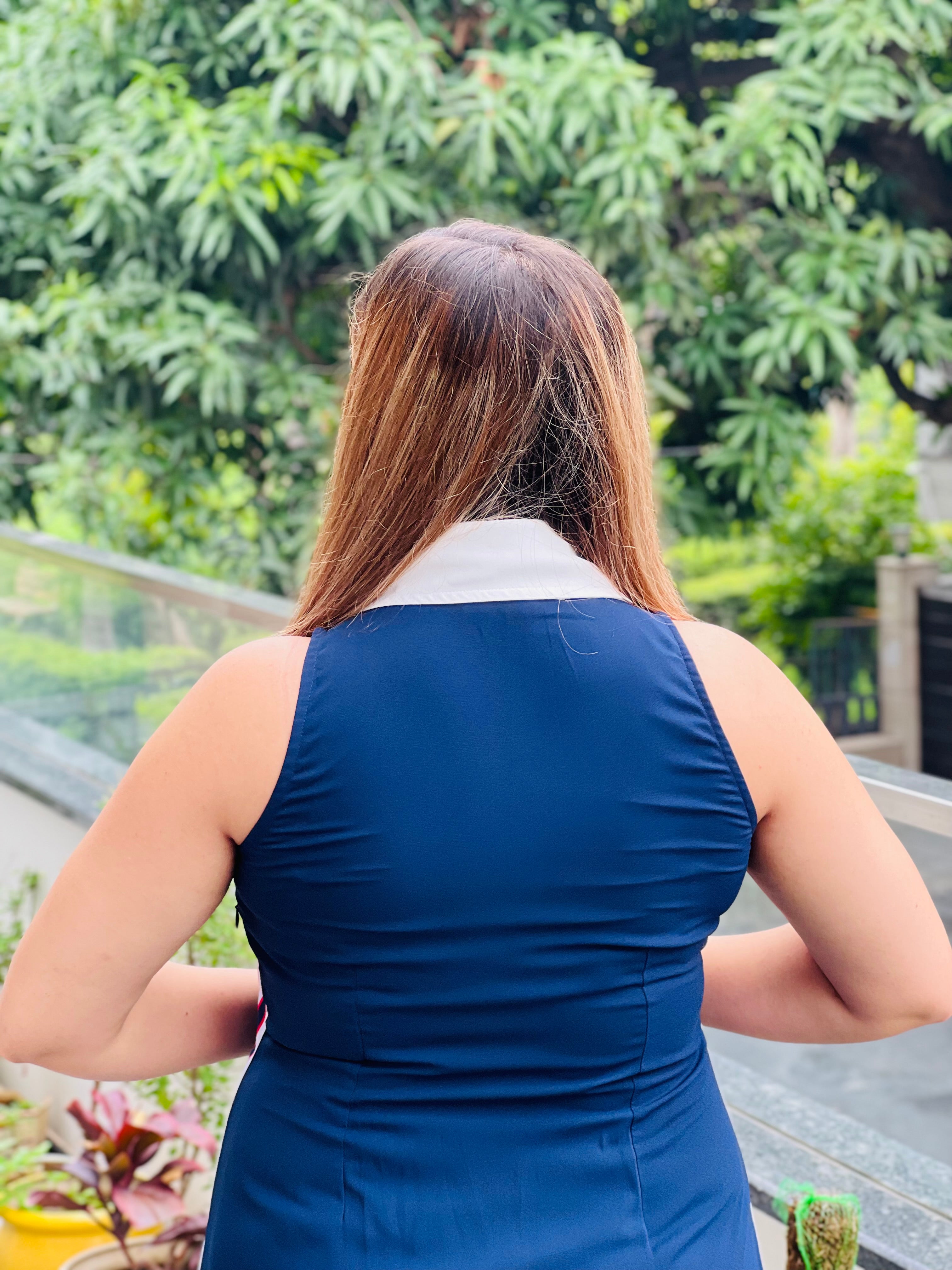 Happy High Collar Dress