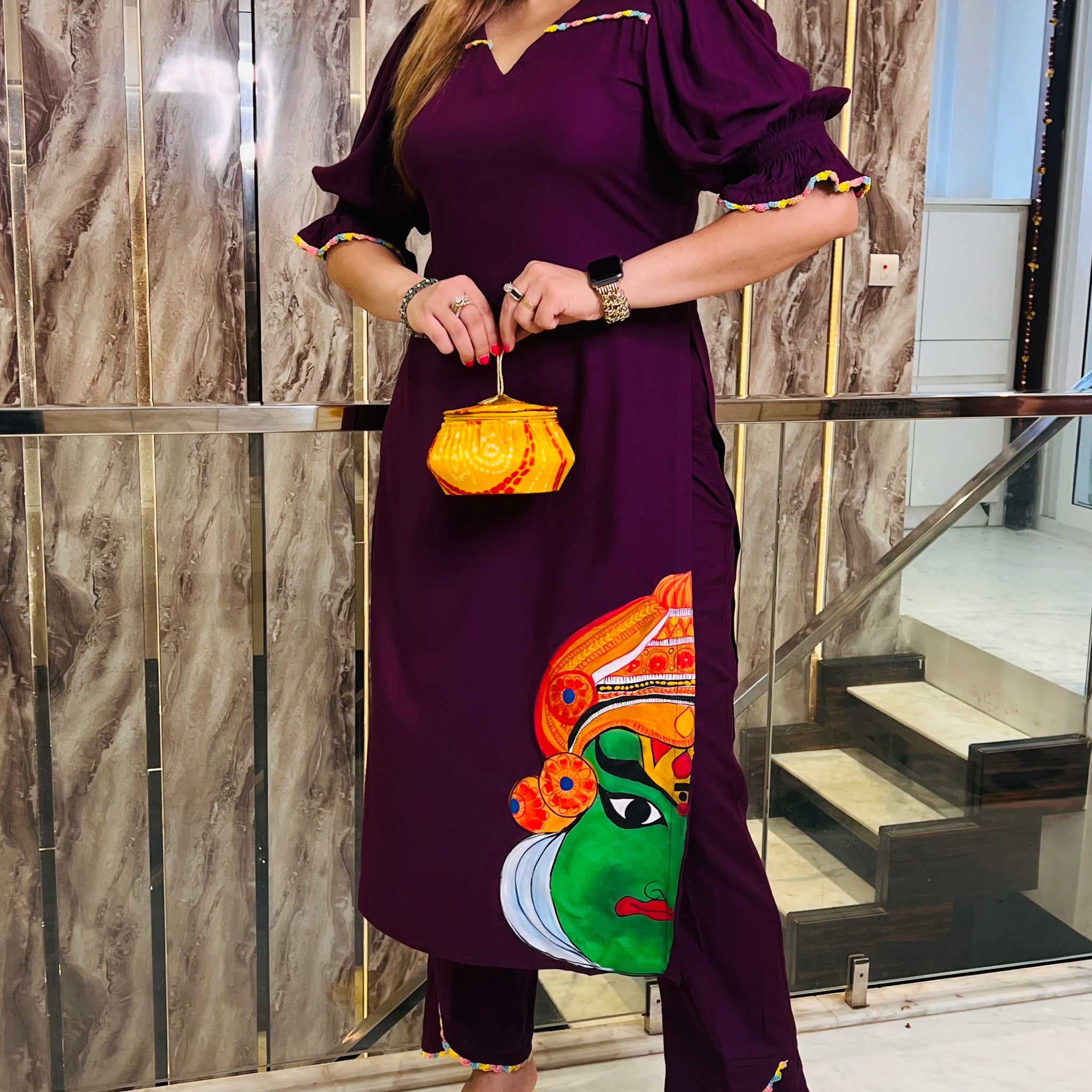 Purple Kathakali Suit