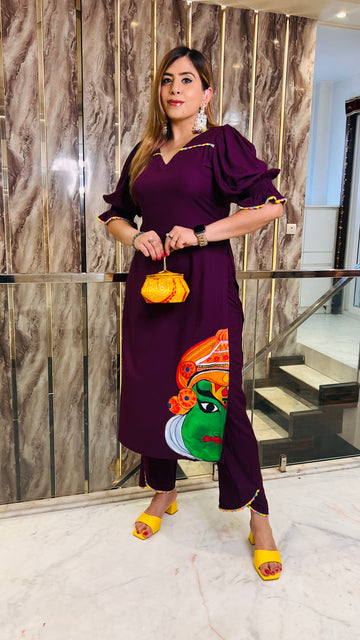 Purple Kathakali Suit