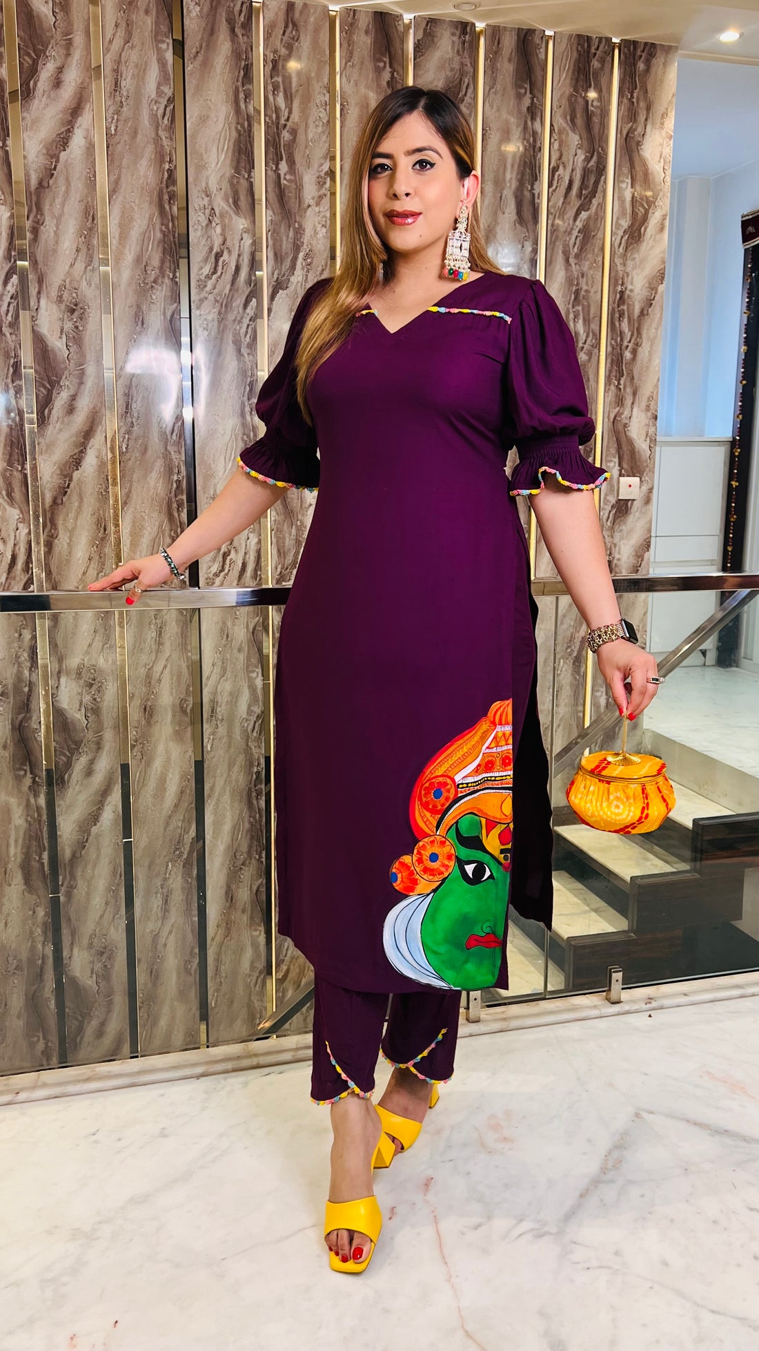 Purple Kathakali Suit