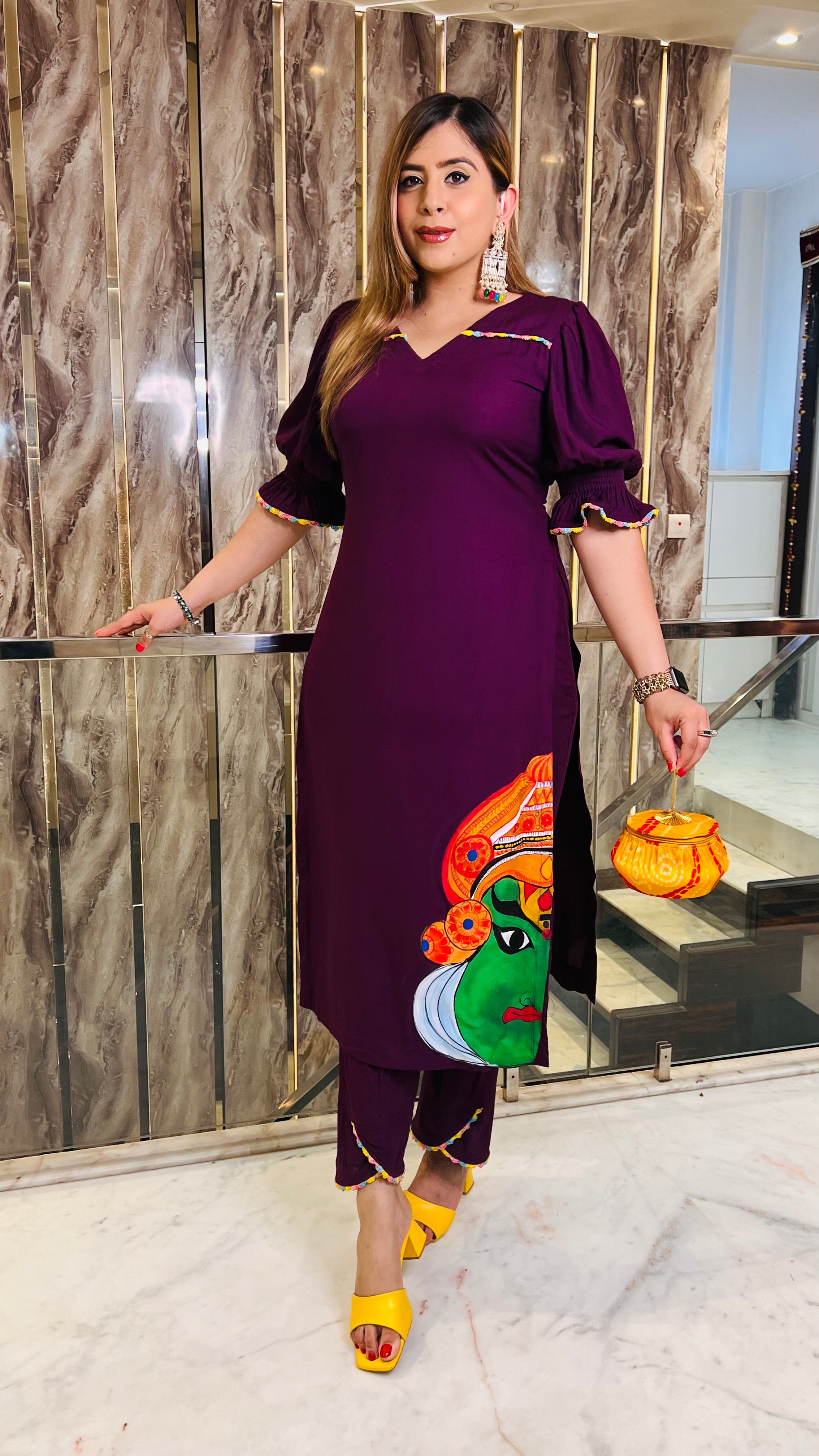 Purple Kathakali Suit