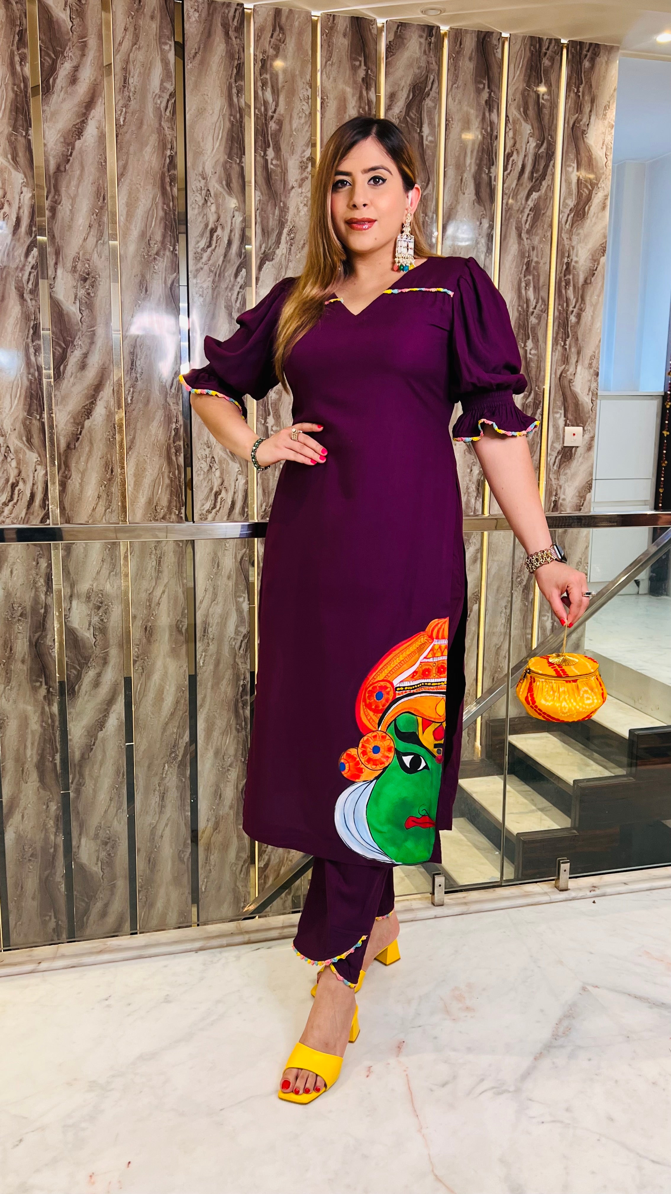 Purple Kathakali Suit