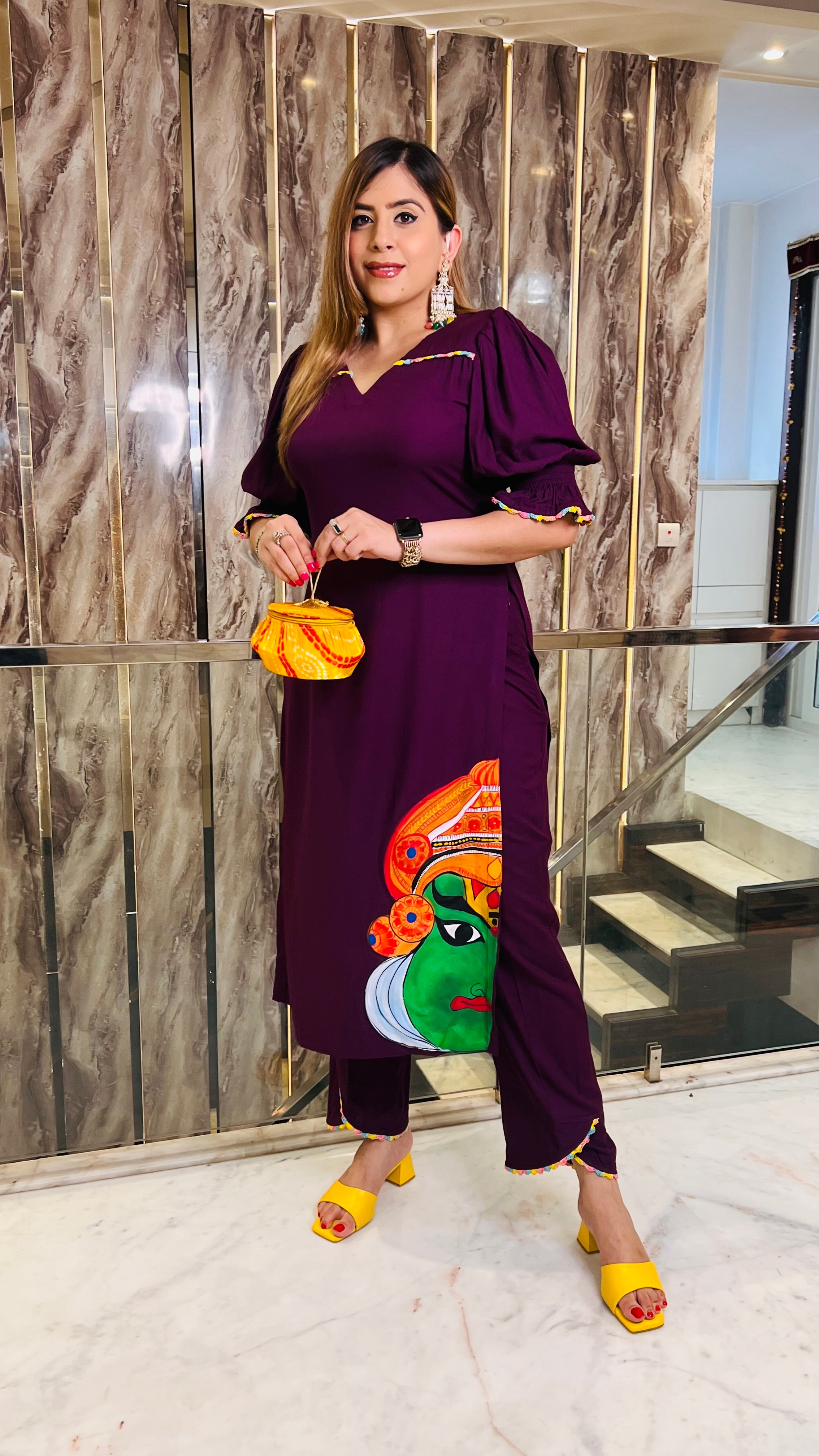 Purple Kathakali Suit