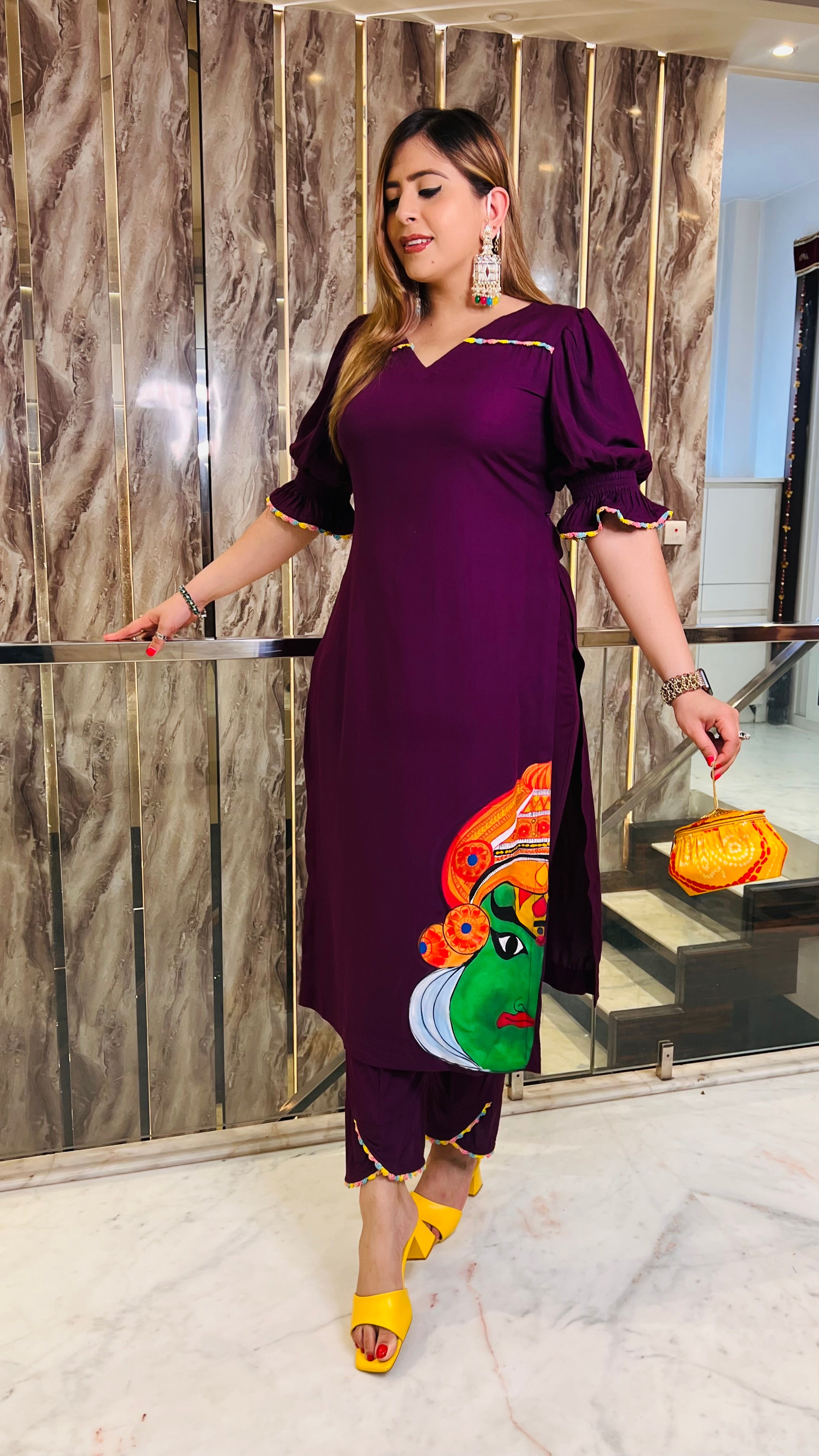 Purple Kathakali Suit