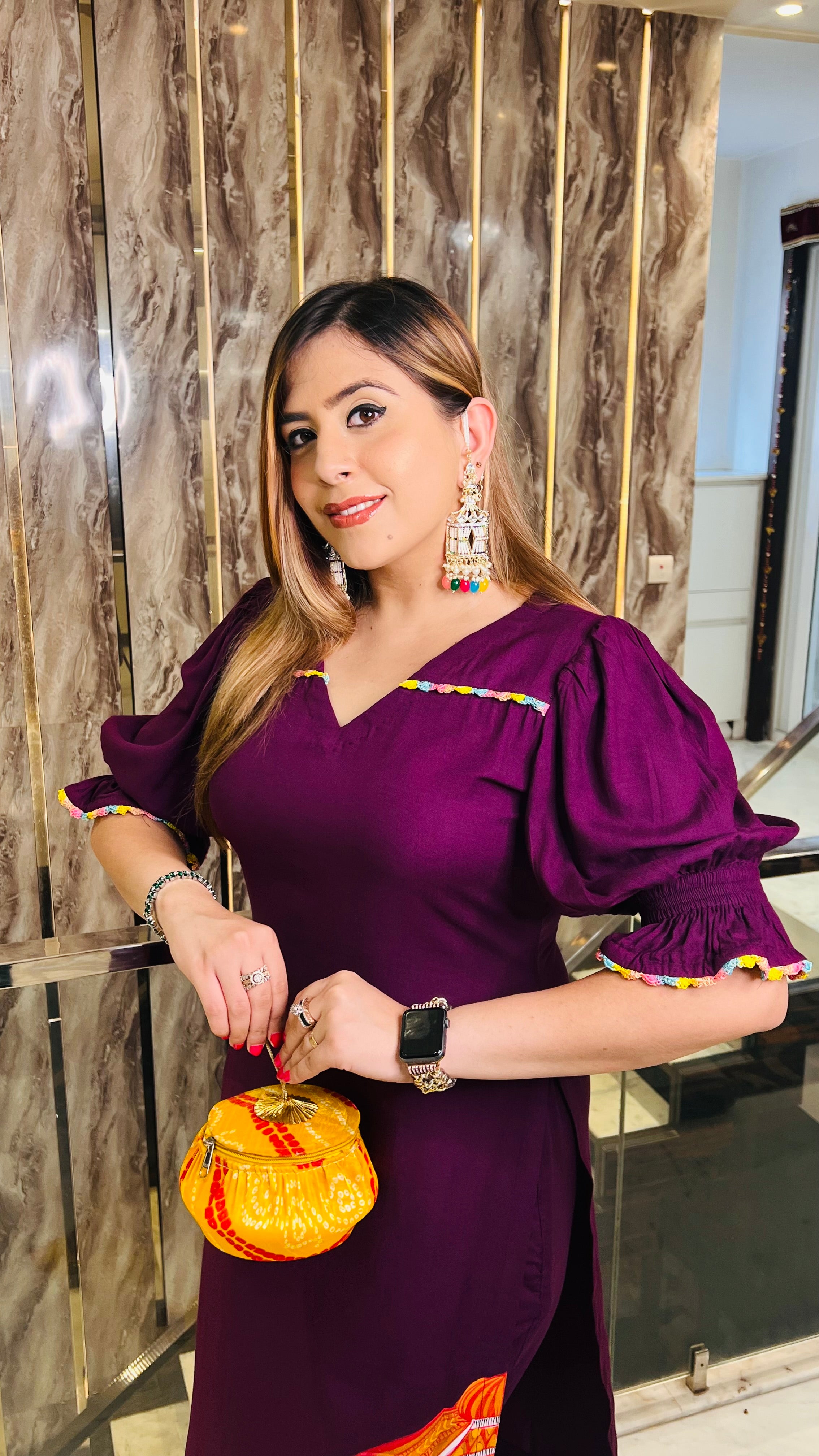 Purple Kathakali Suit