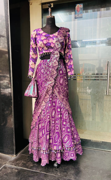 Violet Summer Saree