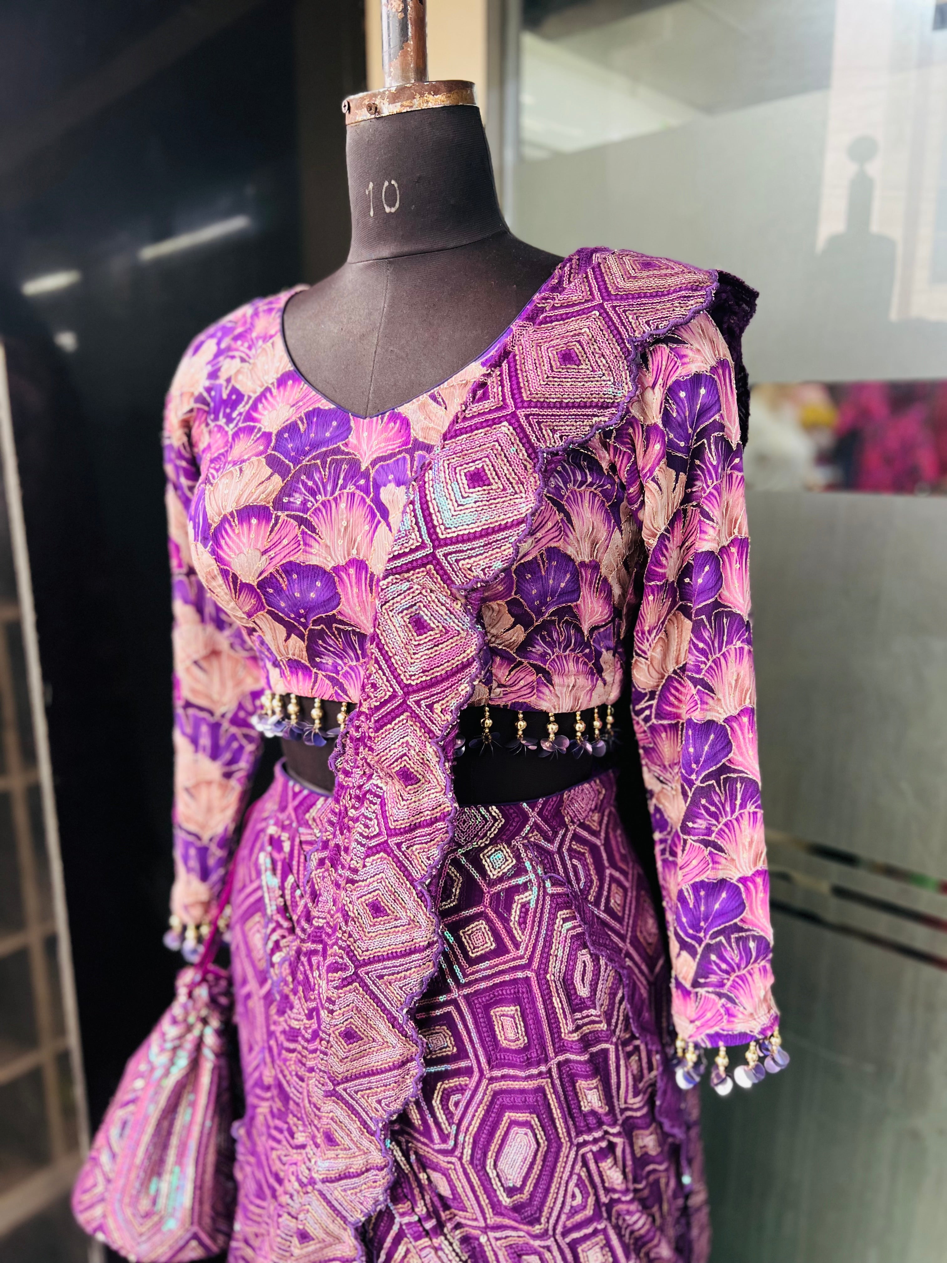 Violet Summer Saree