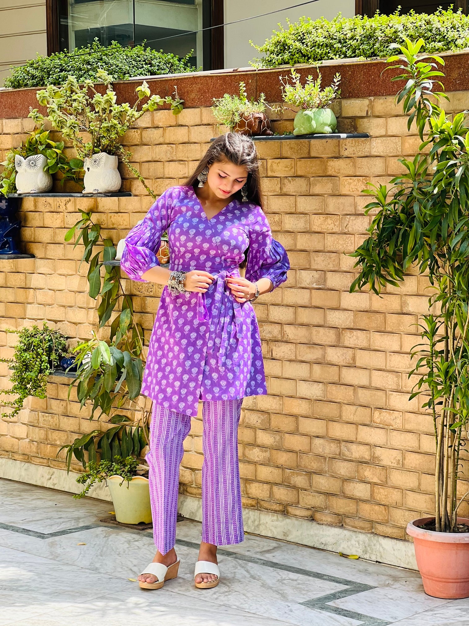 Lavender Jaipuri Co-ord
