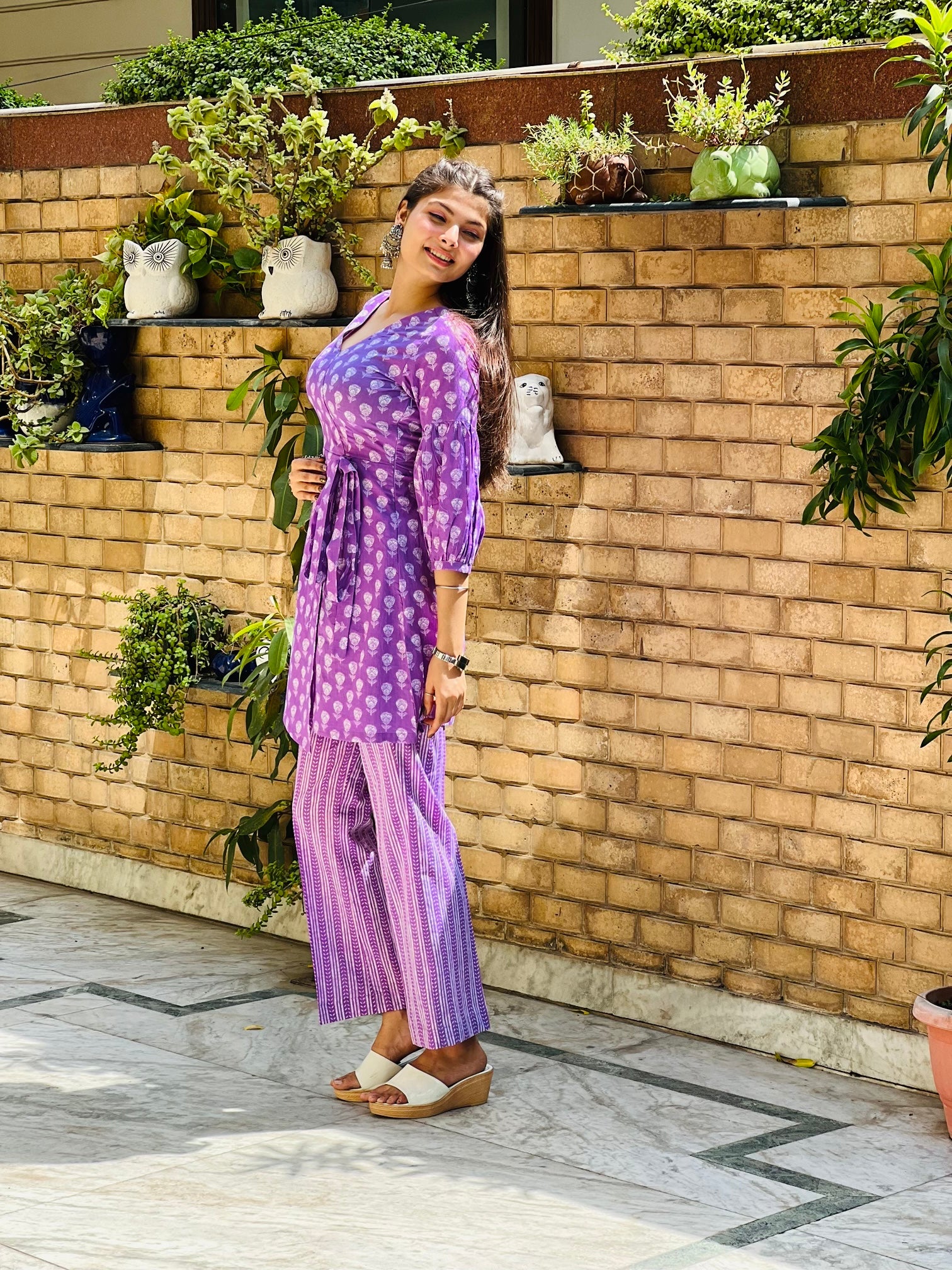 Lavender Jaipuri Co-ord