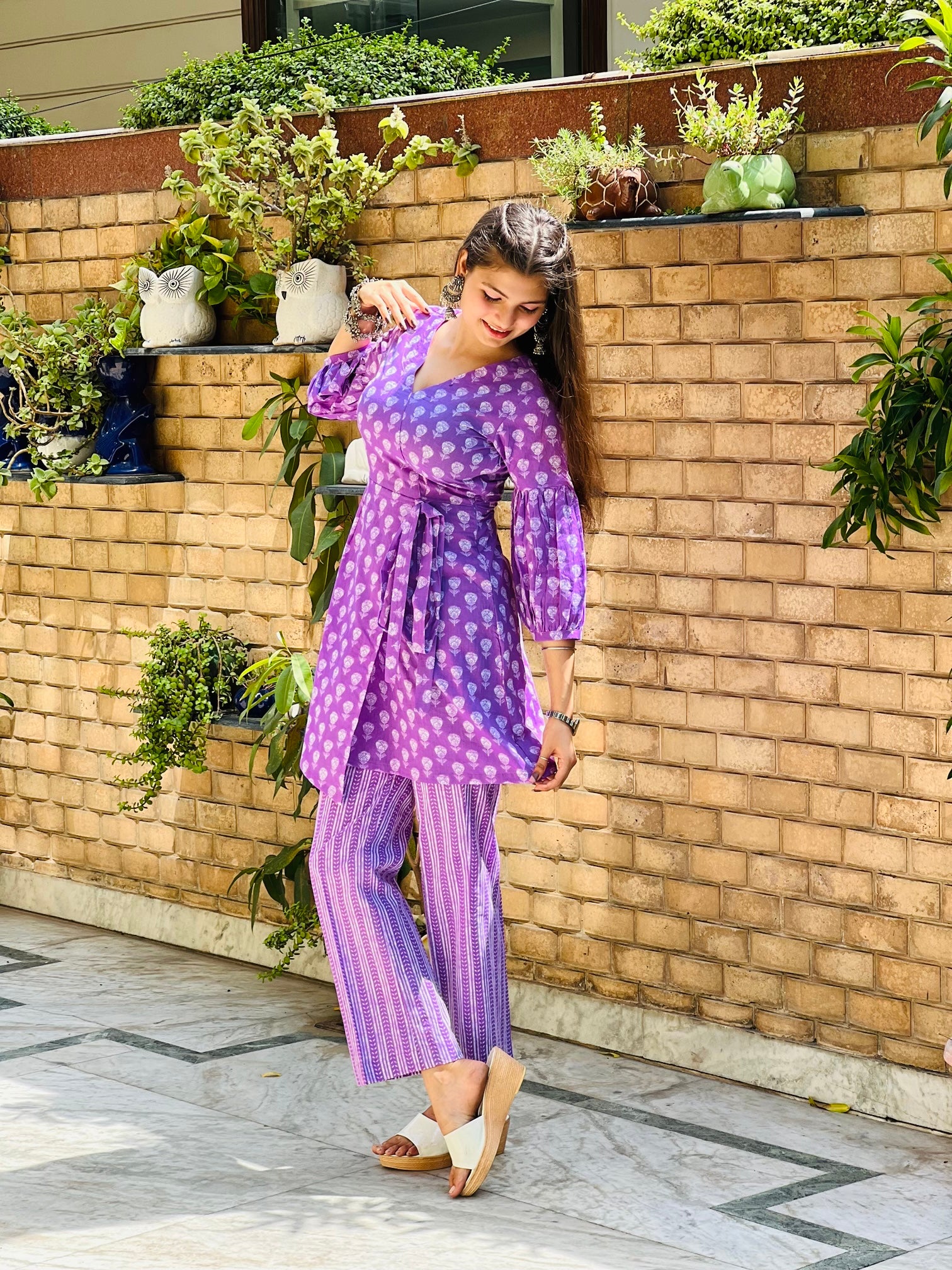 Lavender Jaipuri Co-ord