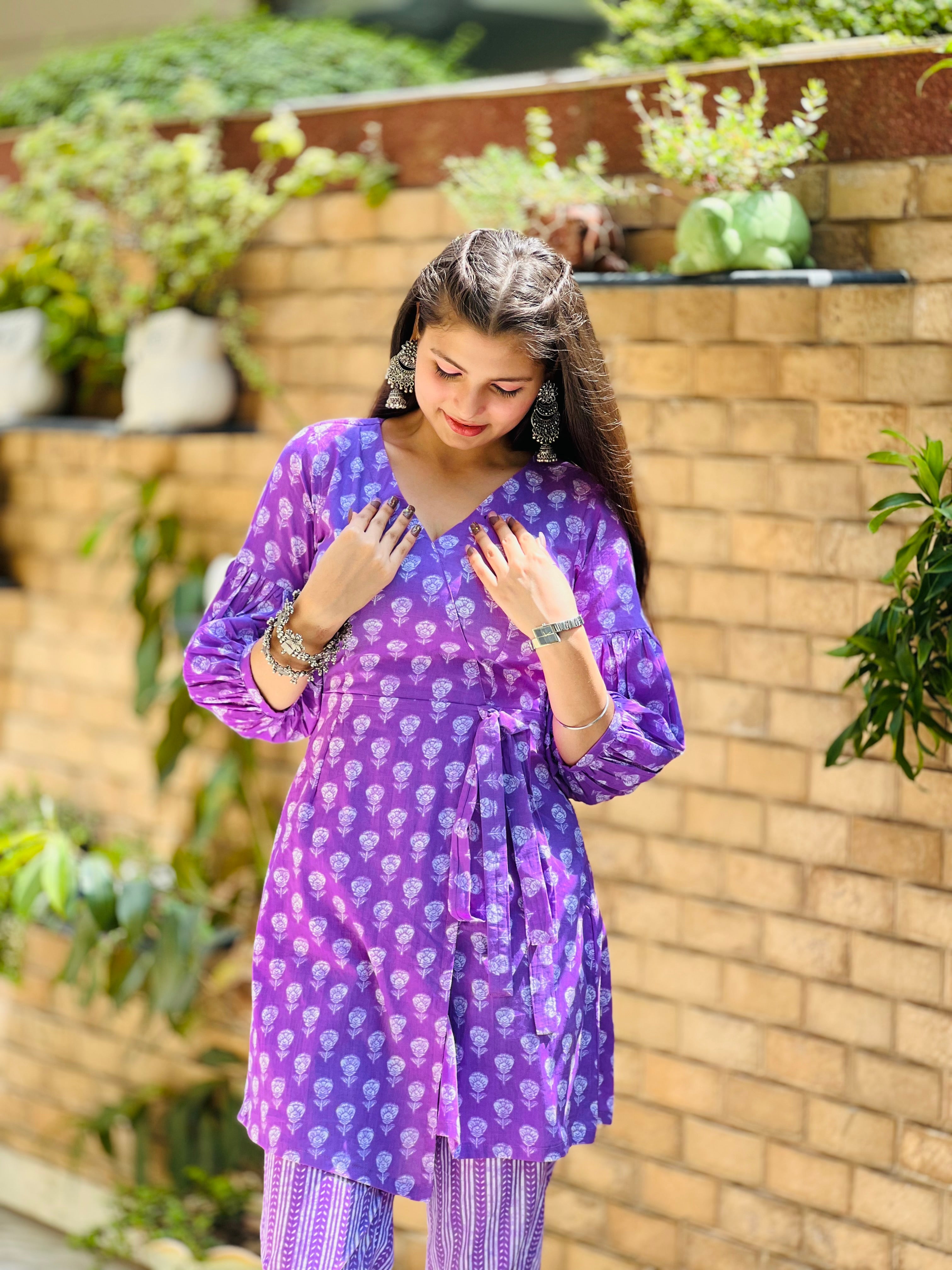 Lavender Jaipuri Co-ord