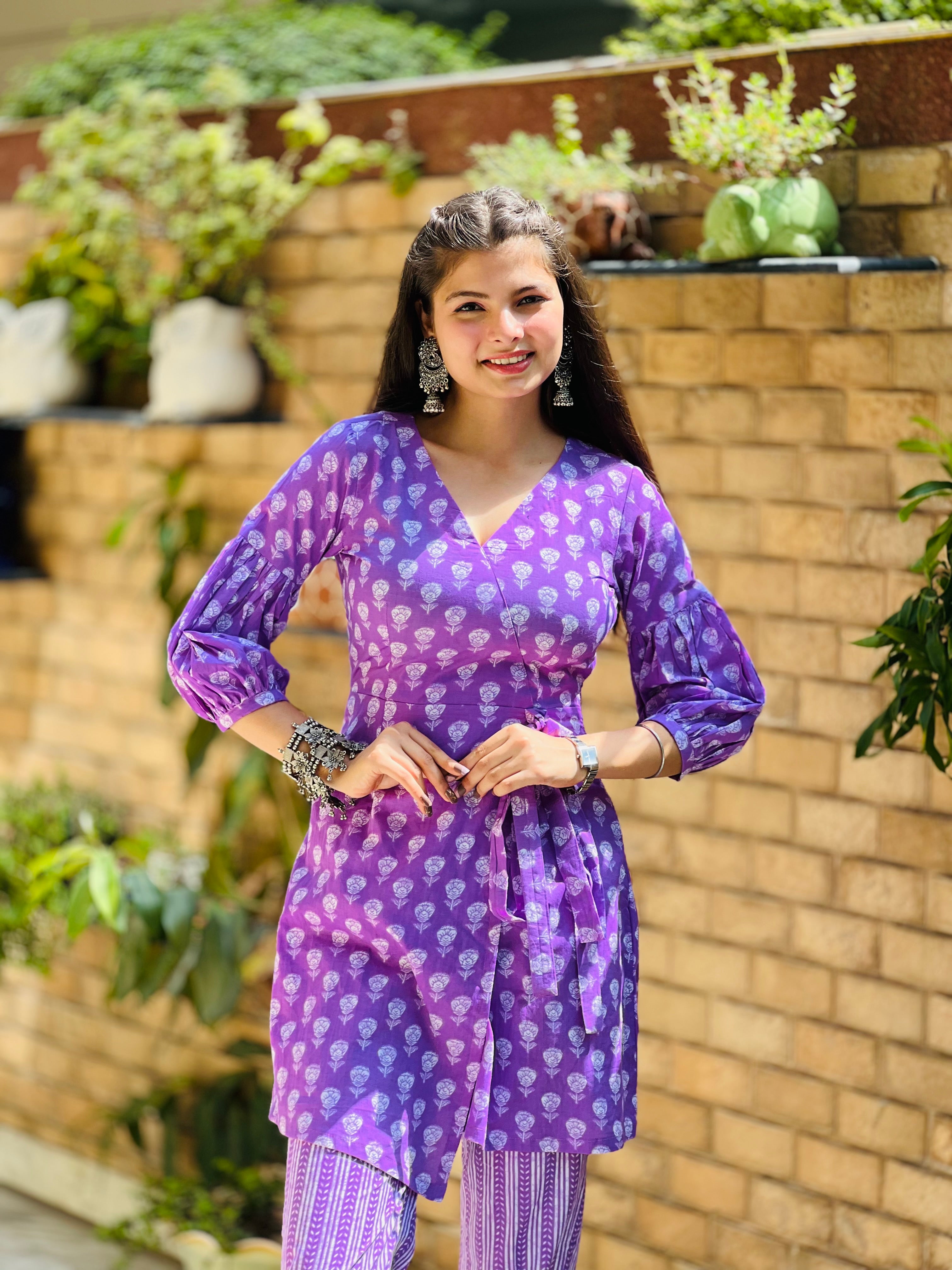 Lavender Jaipuri Co-ord