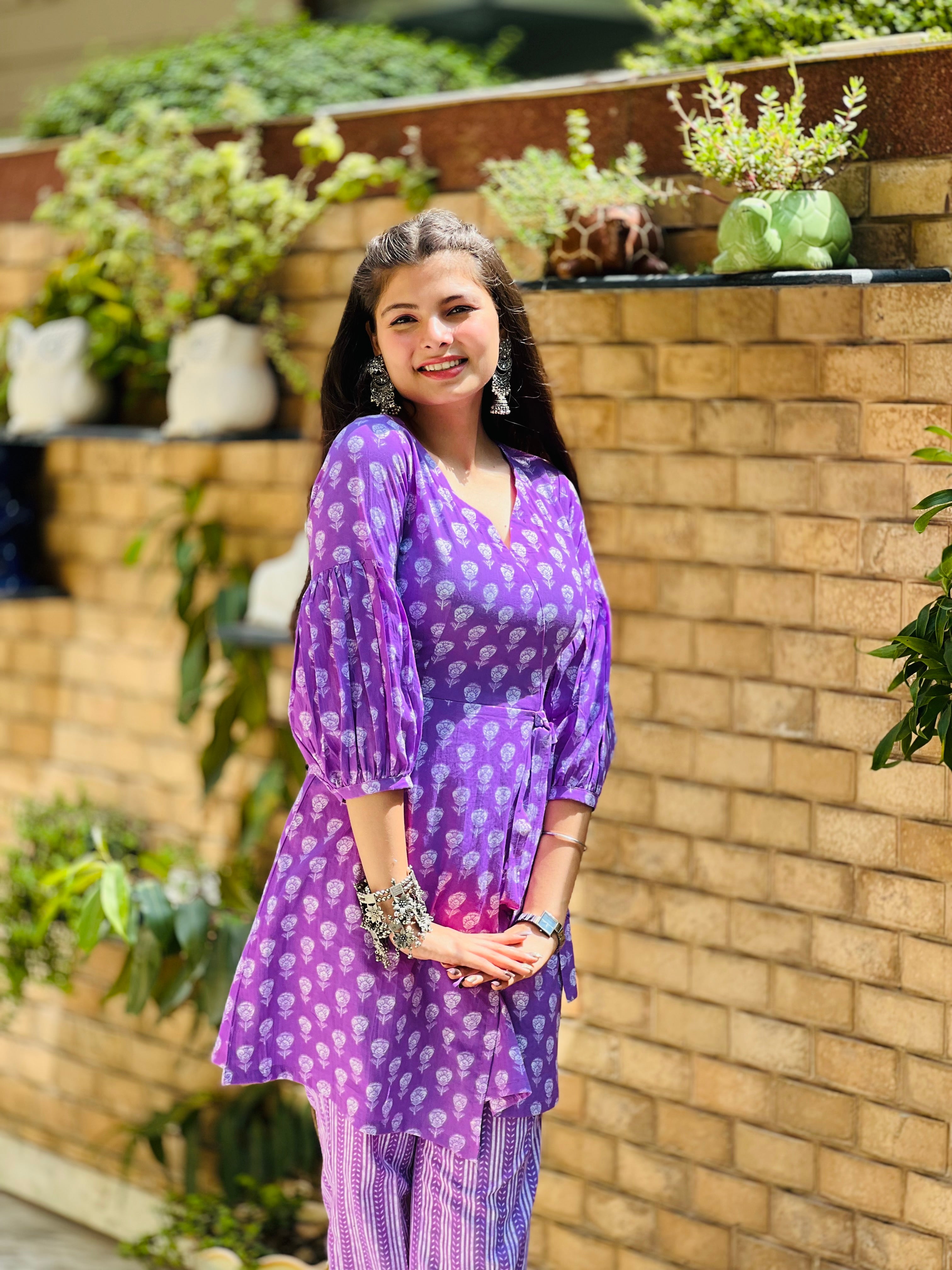 Lavender Jaipuri Co-ord