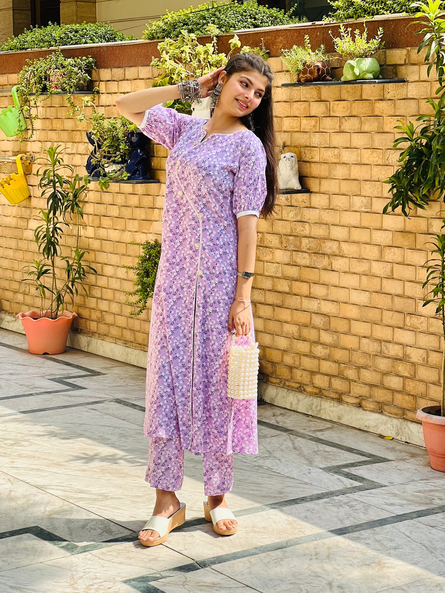 Lilac Floral Cotton Co-Ord