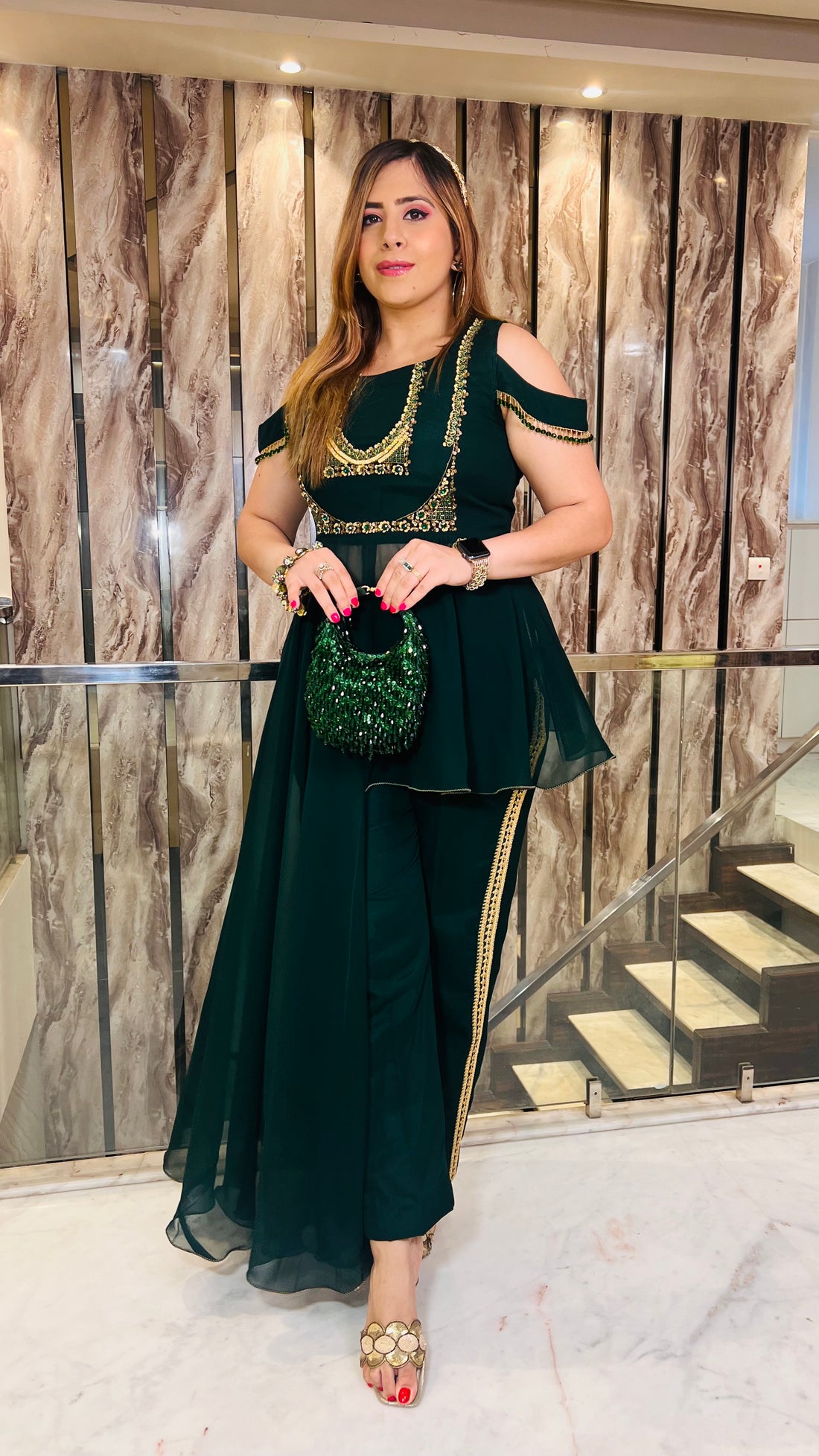 Teej Green Co-ord Set