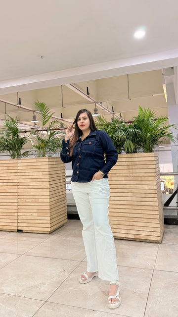 Denim-ised Drawstring Top