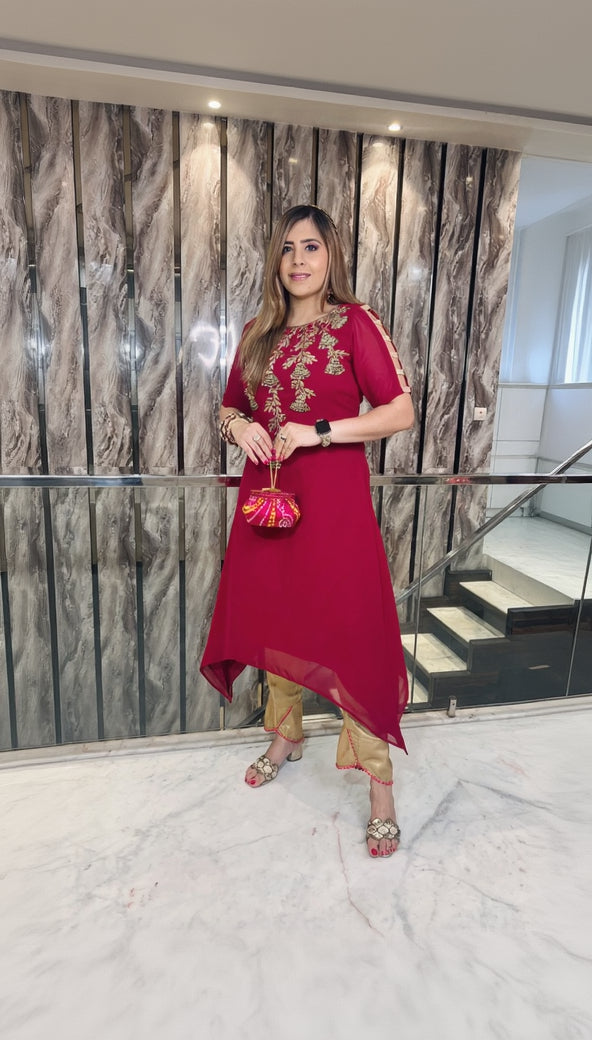 Hot Pink Teej Suit