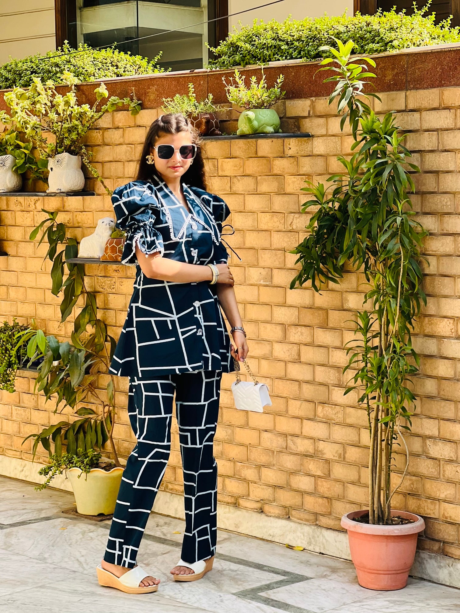 Navy Blue Cotton Co-ord