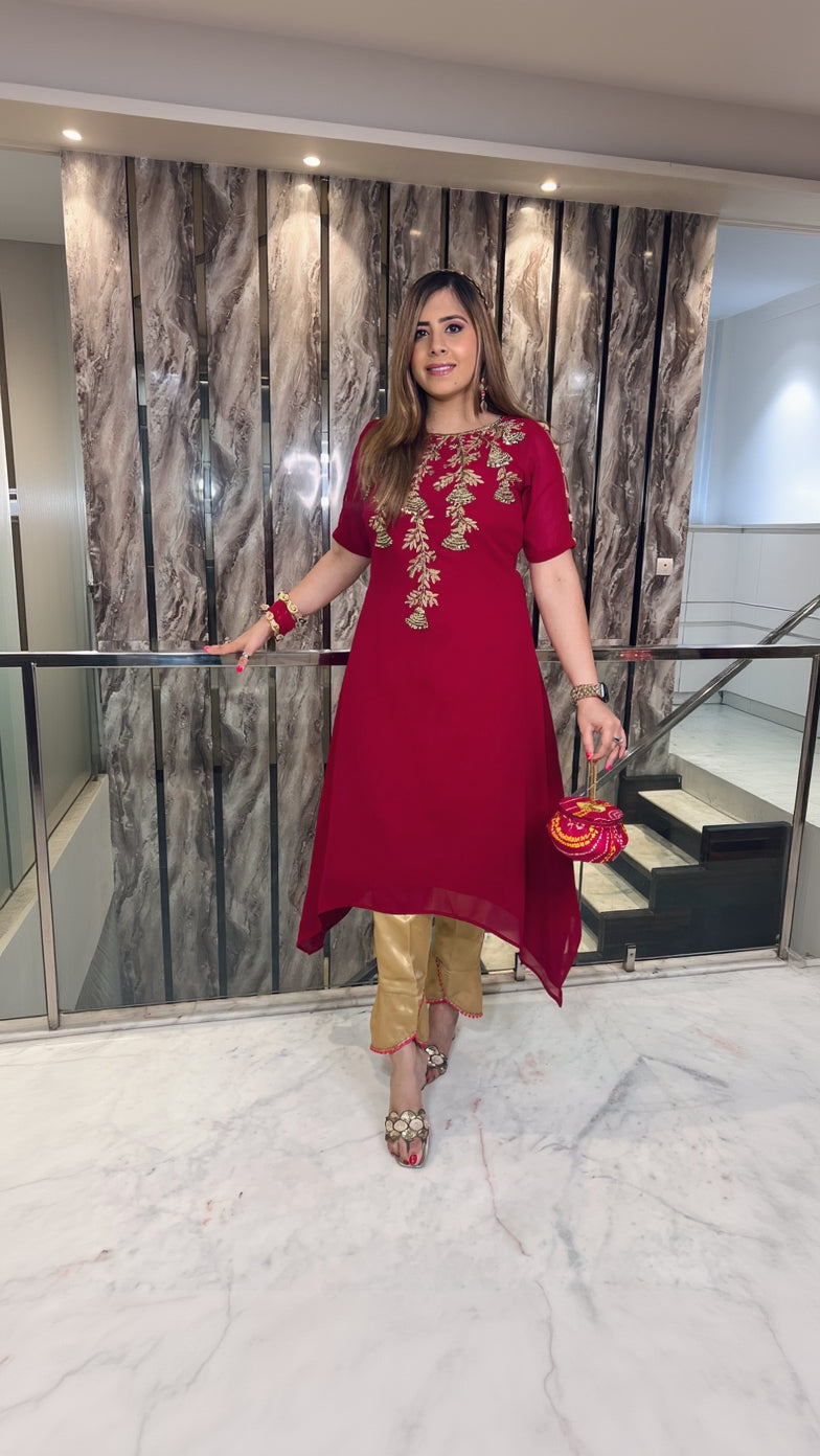 Hot Pink Teej Suit
