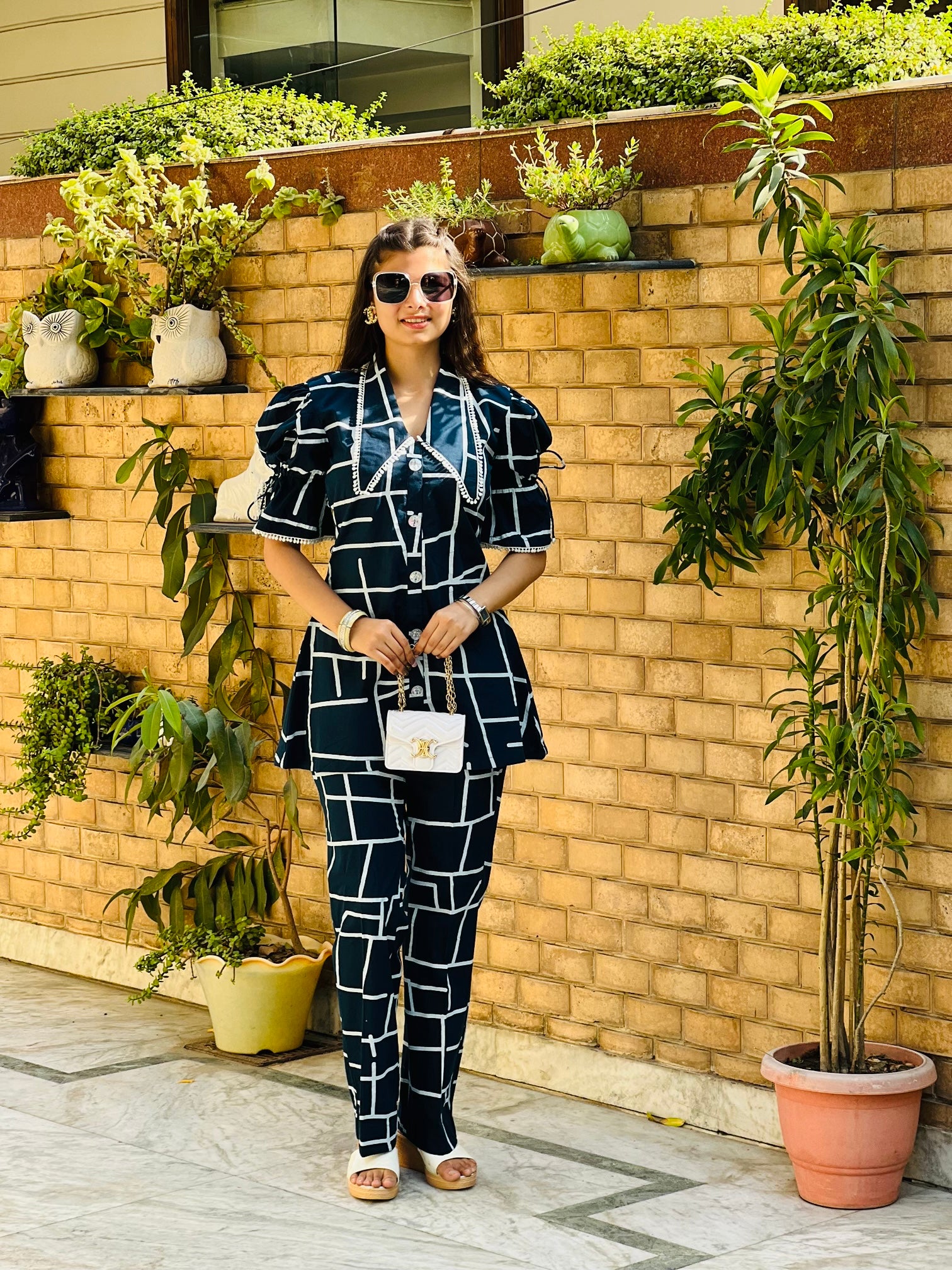 Navy Blue Cotton Co-ord