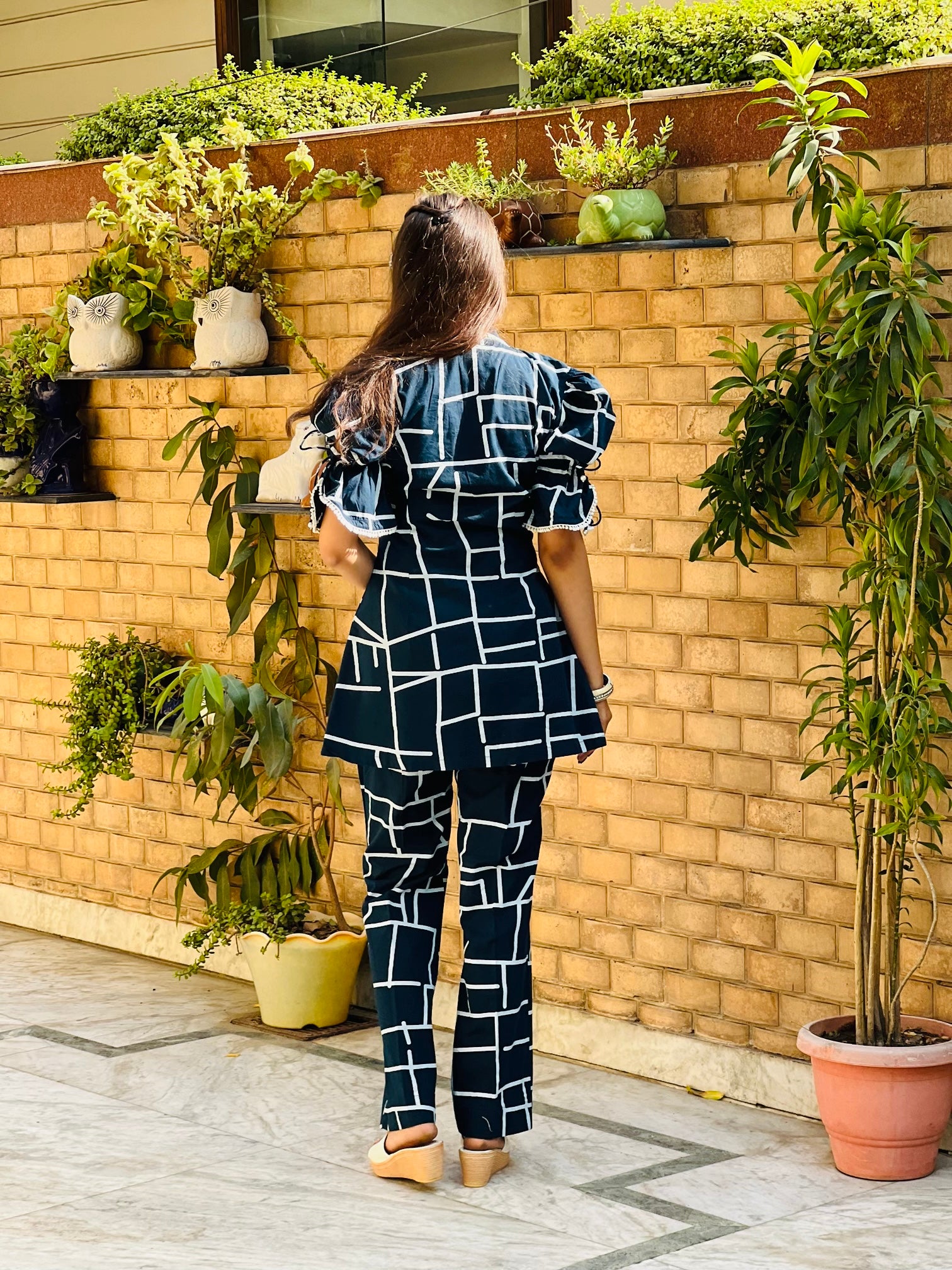 Navy Blue Cotton Co-ord