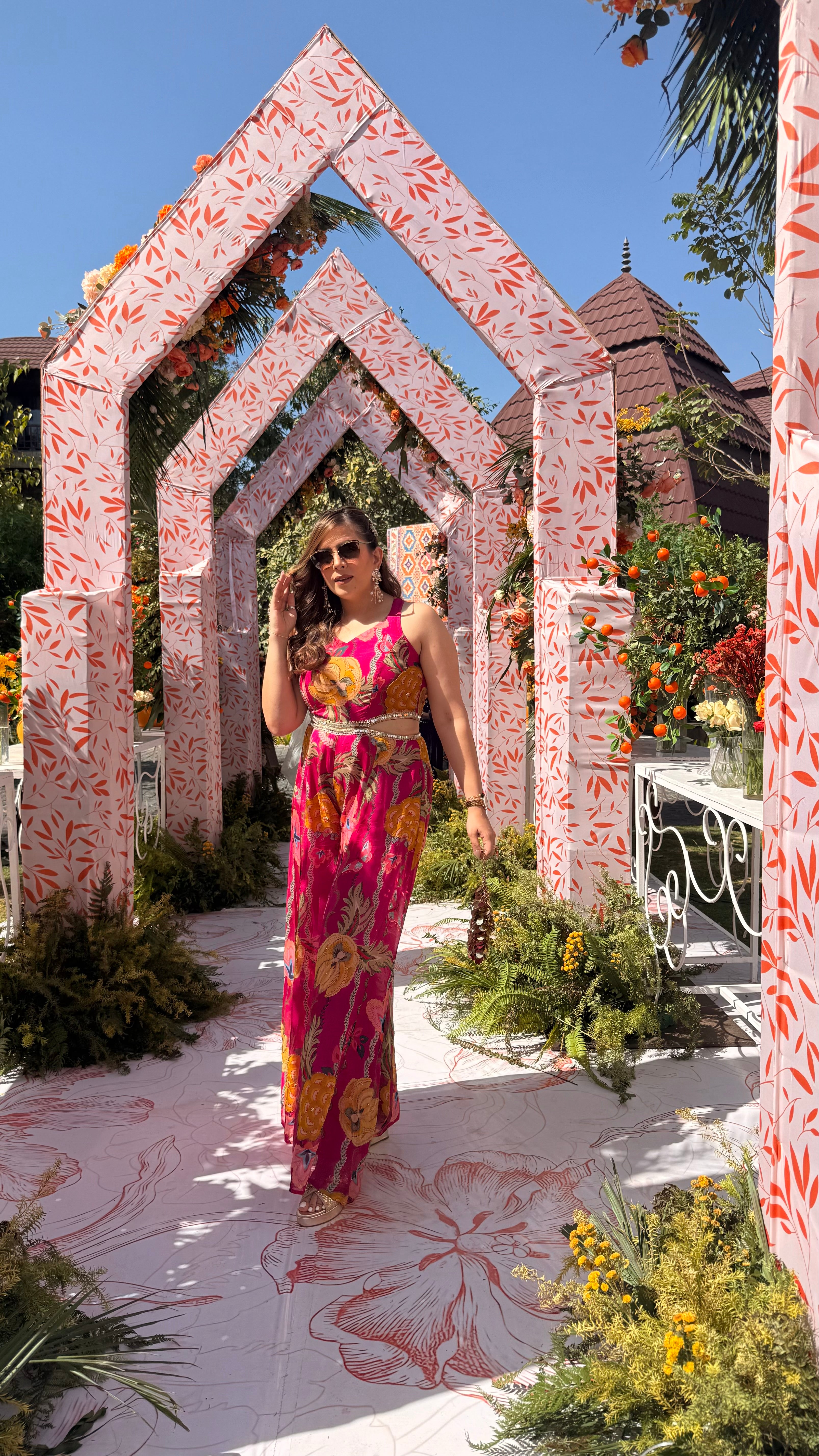 Hot Pink Mirror Jumpsuit