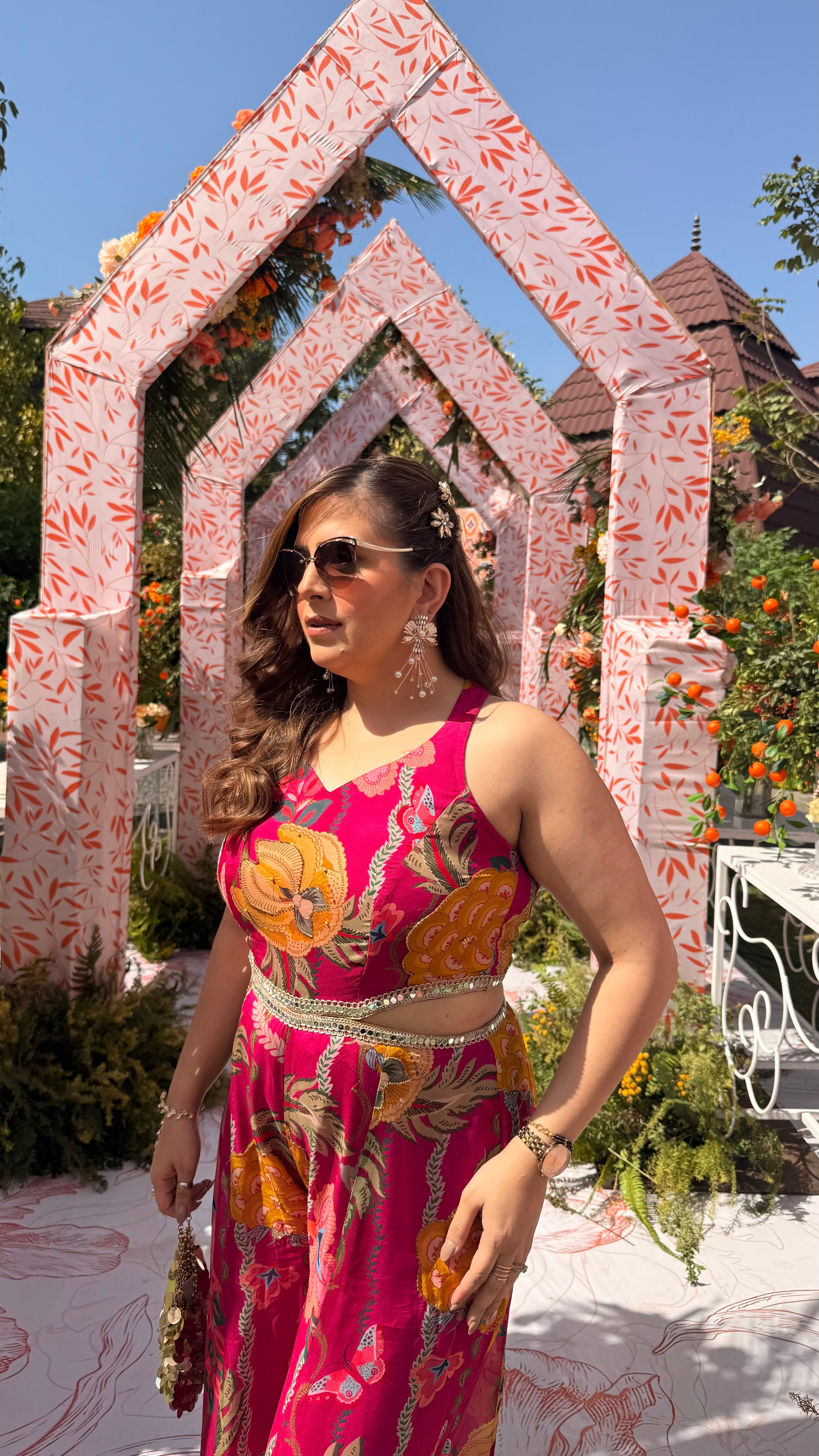 Hot Pink Mirror Jumpsuit