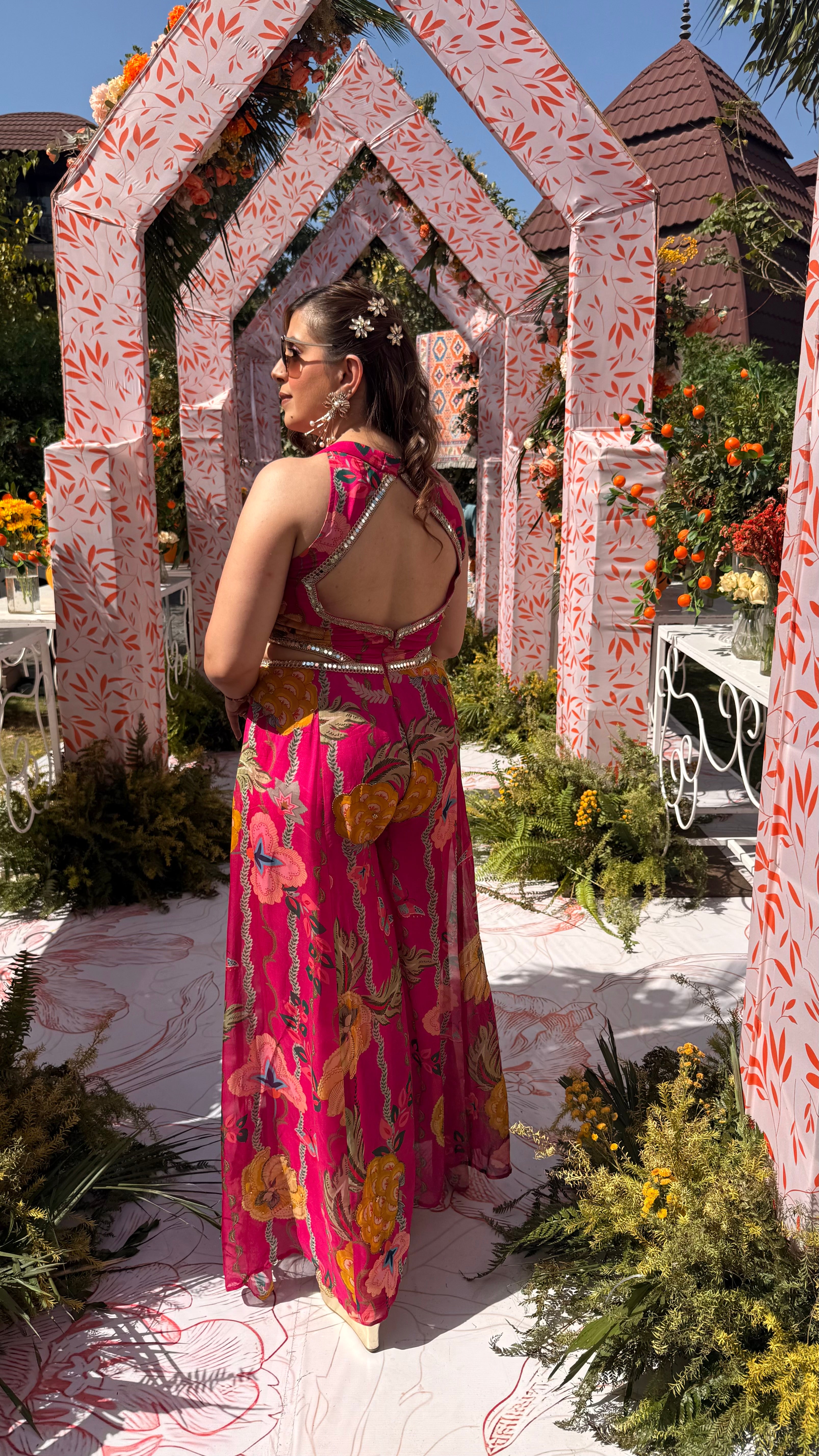 Hot Pink Mirror Jumpsuit