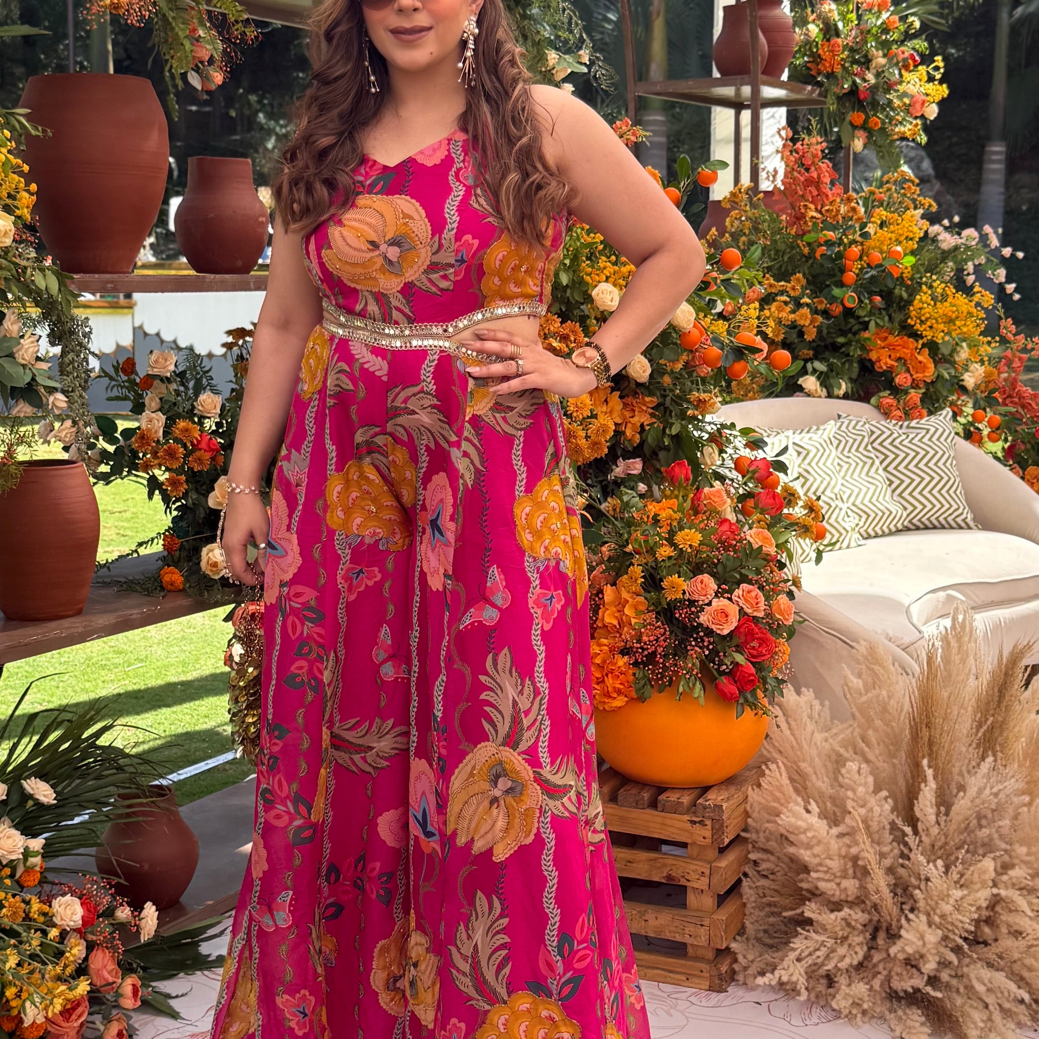 Hot Pink Mirror Jumpsuit