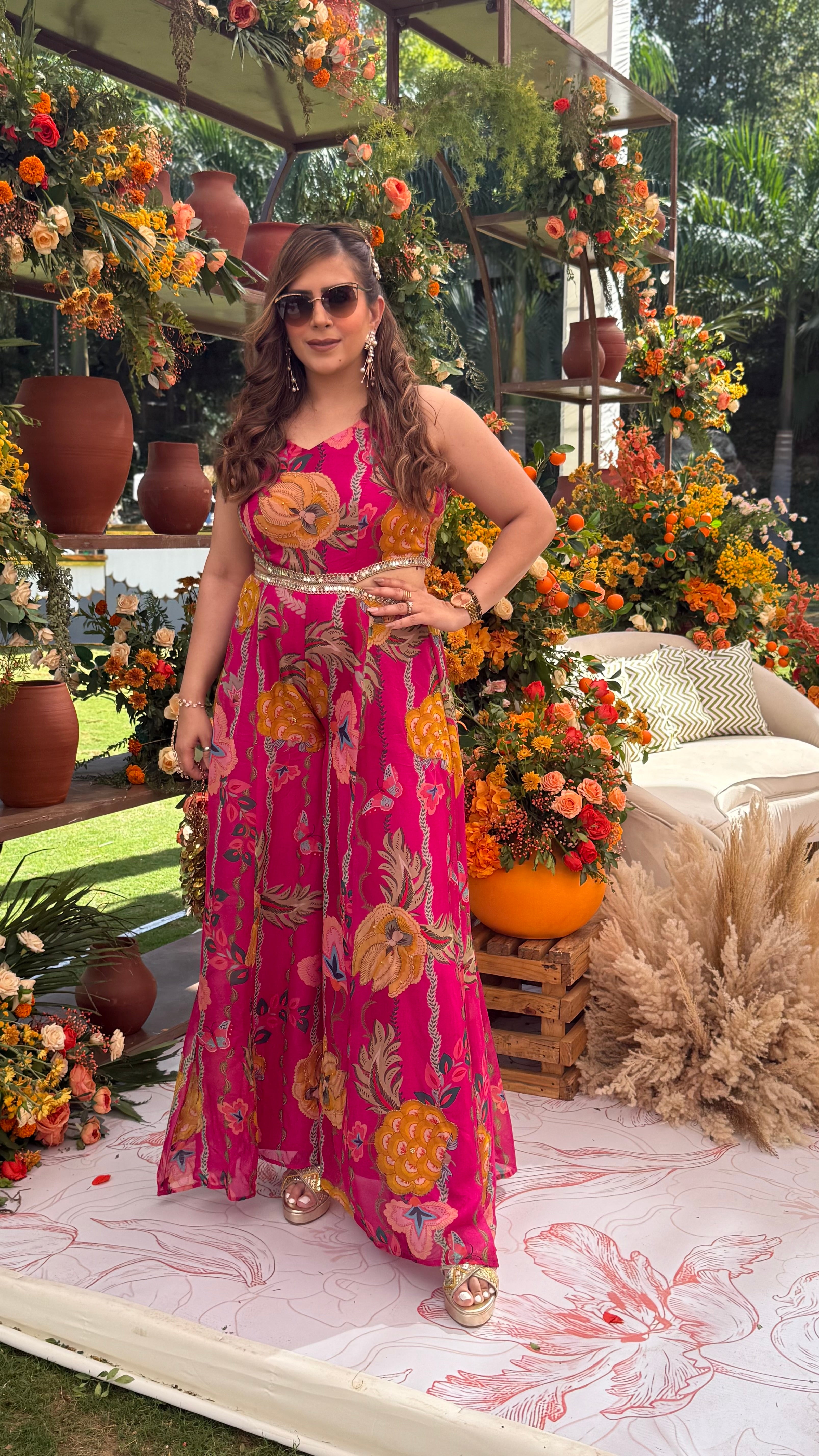 Hot Pink Mirror Jumpsuit