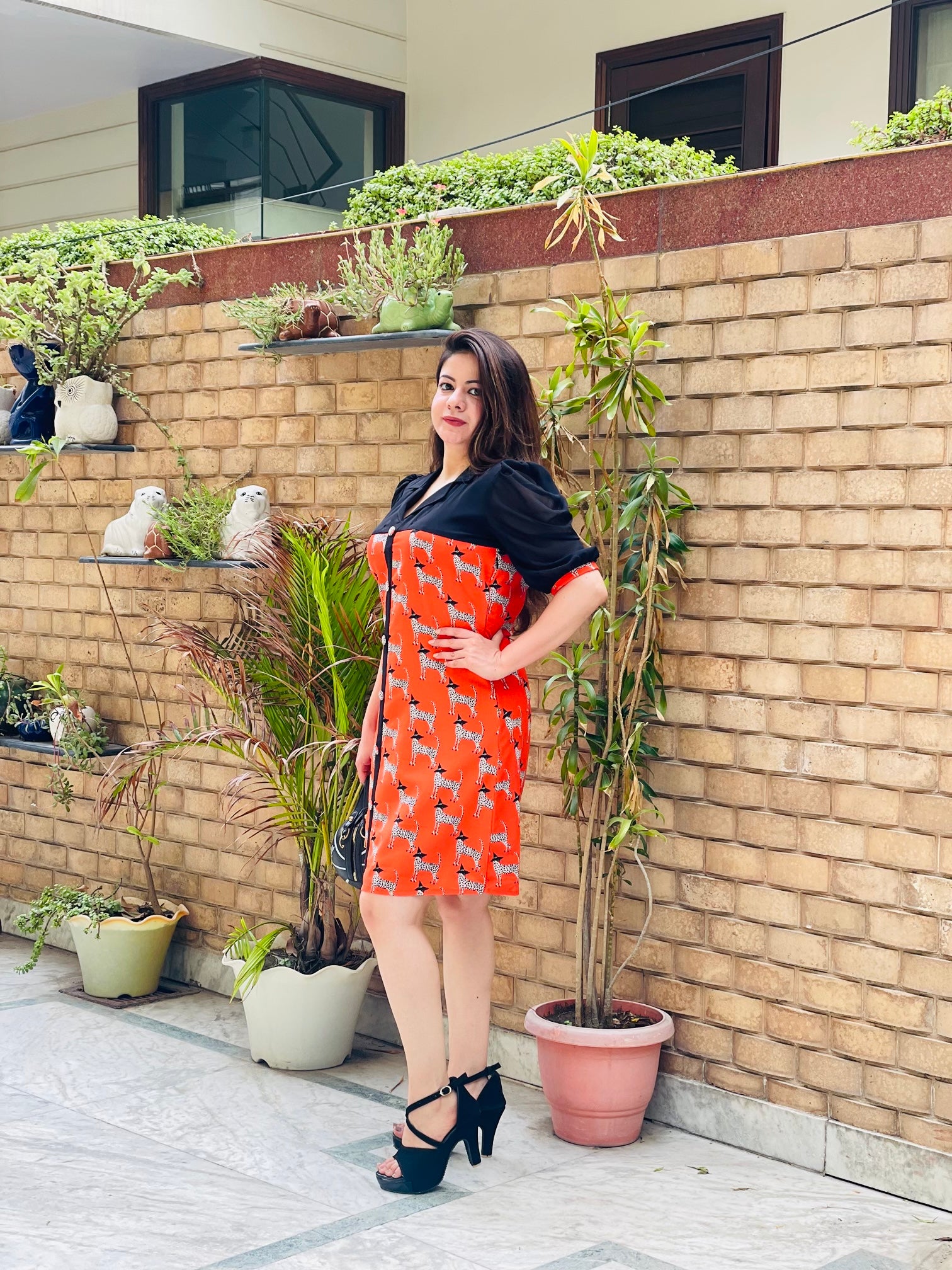 Orange Zebra Dress