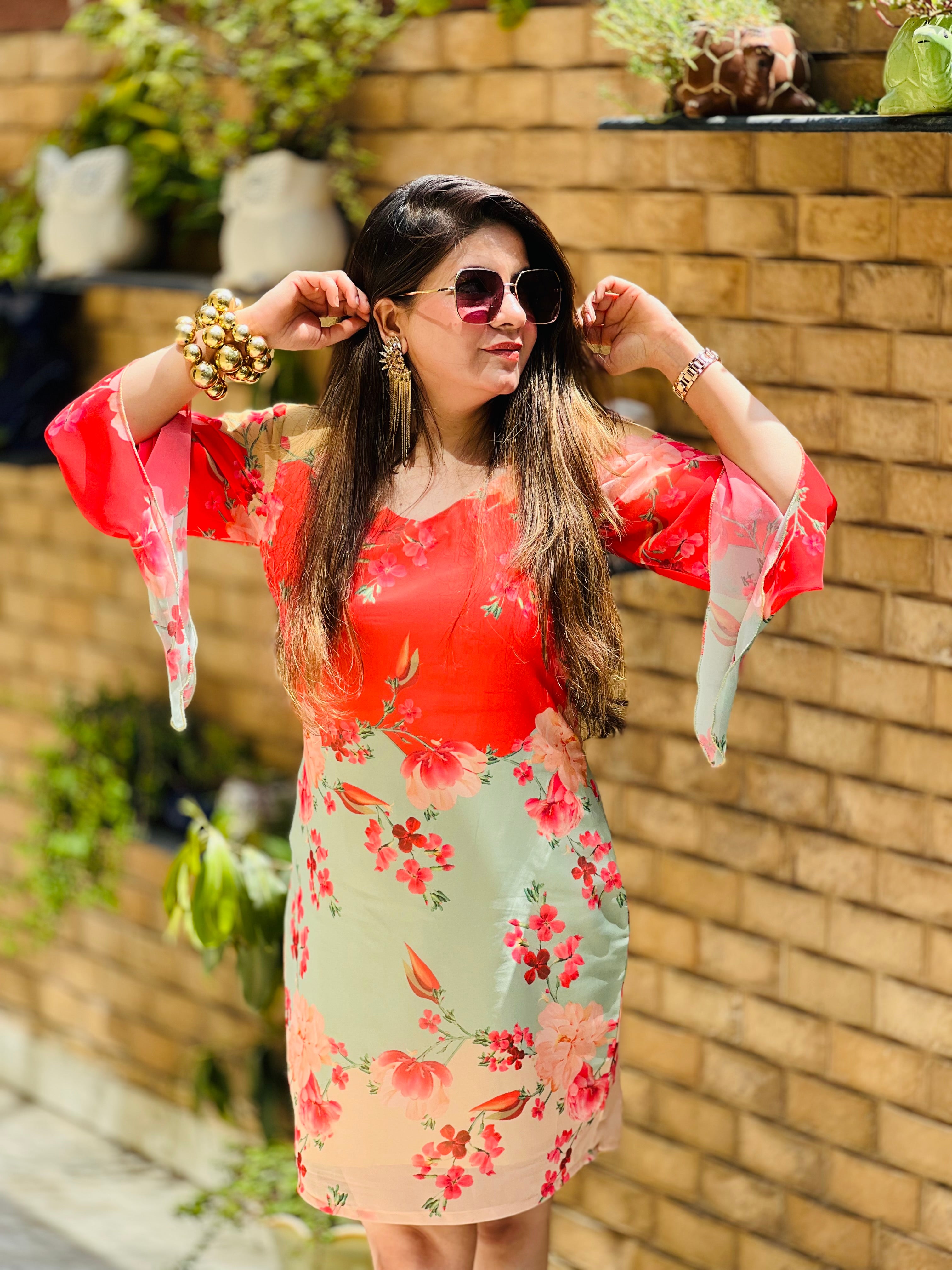 Ombre Flower Power Dress