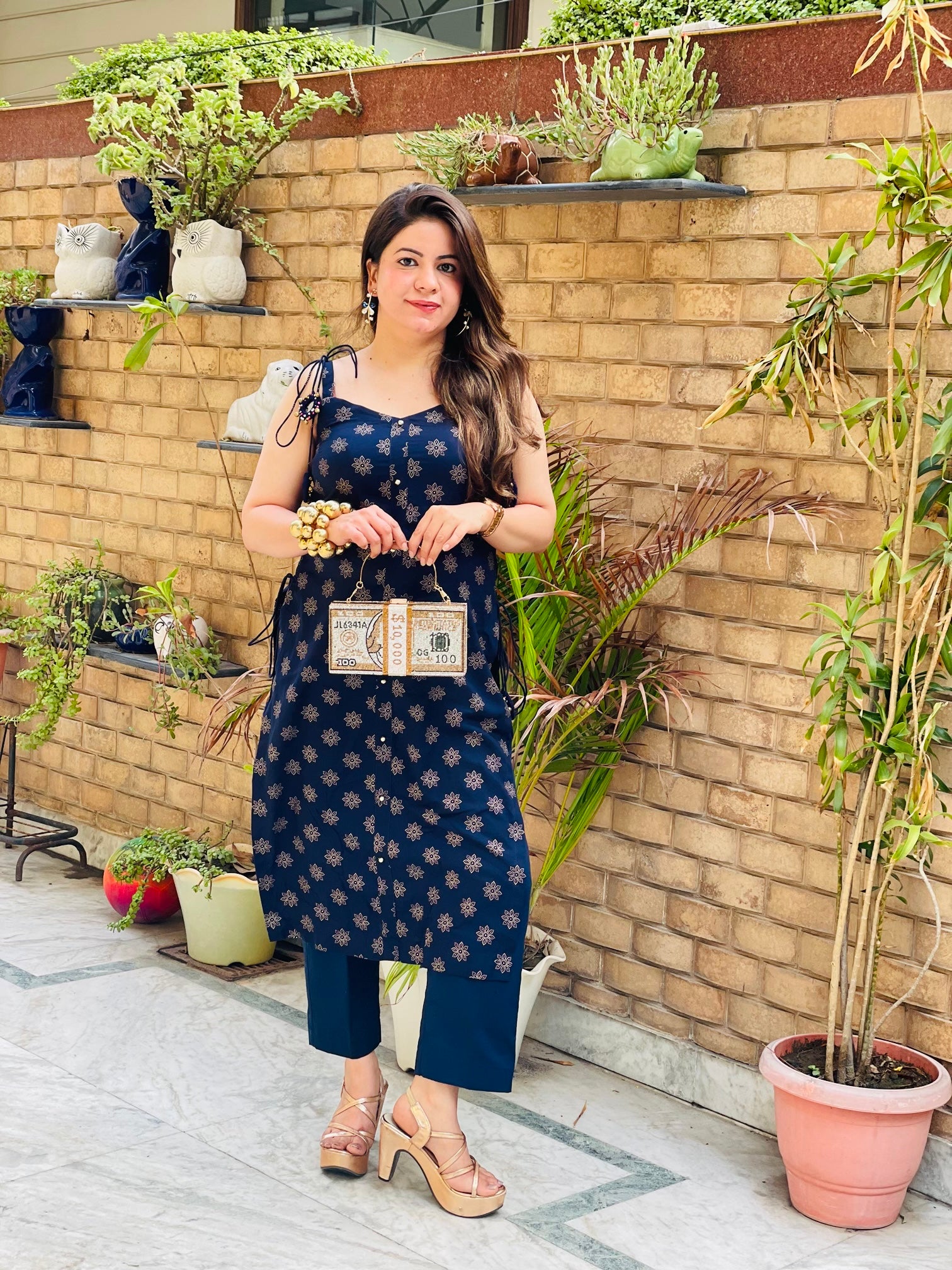 Blue Rakhi kurti
