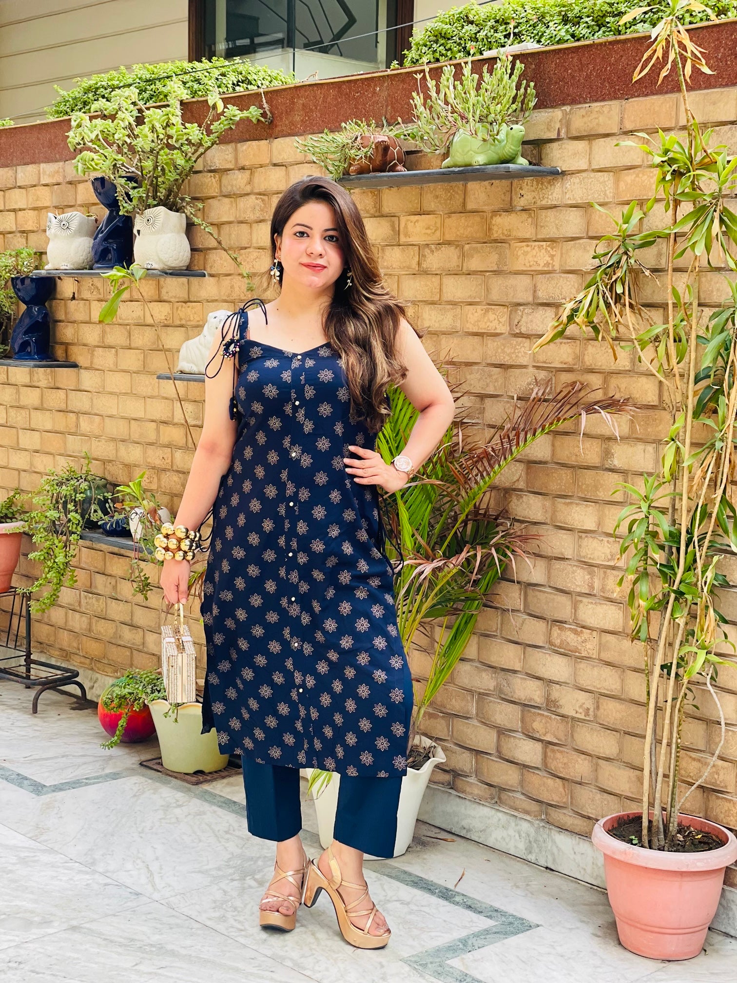 Blue Rakhi kurti