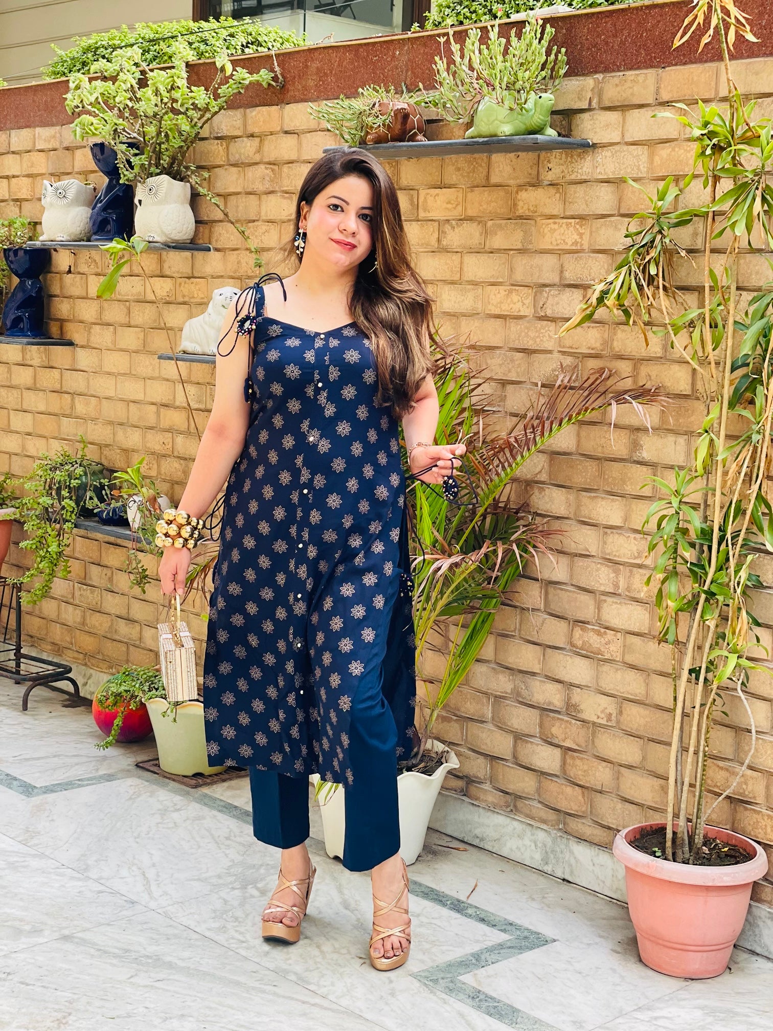 Blue Rakhi kurti
