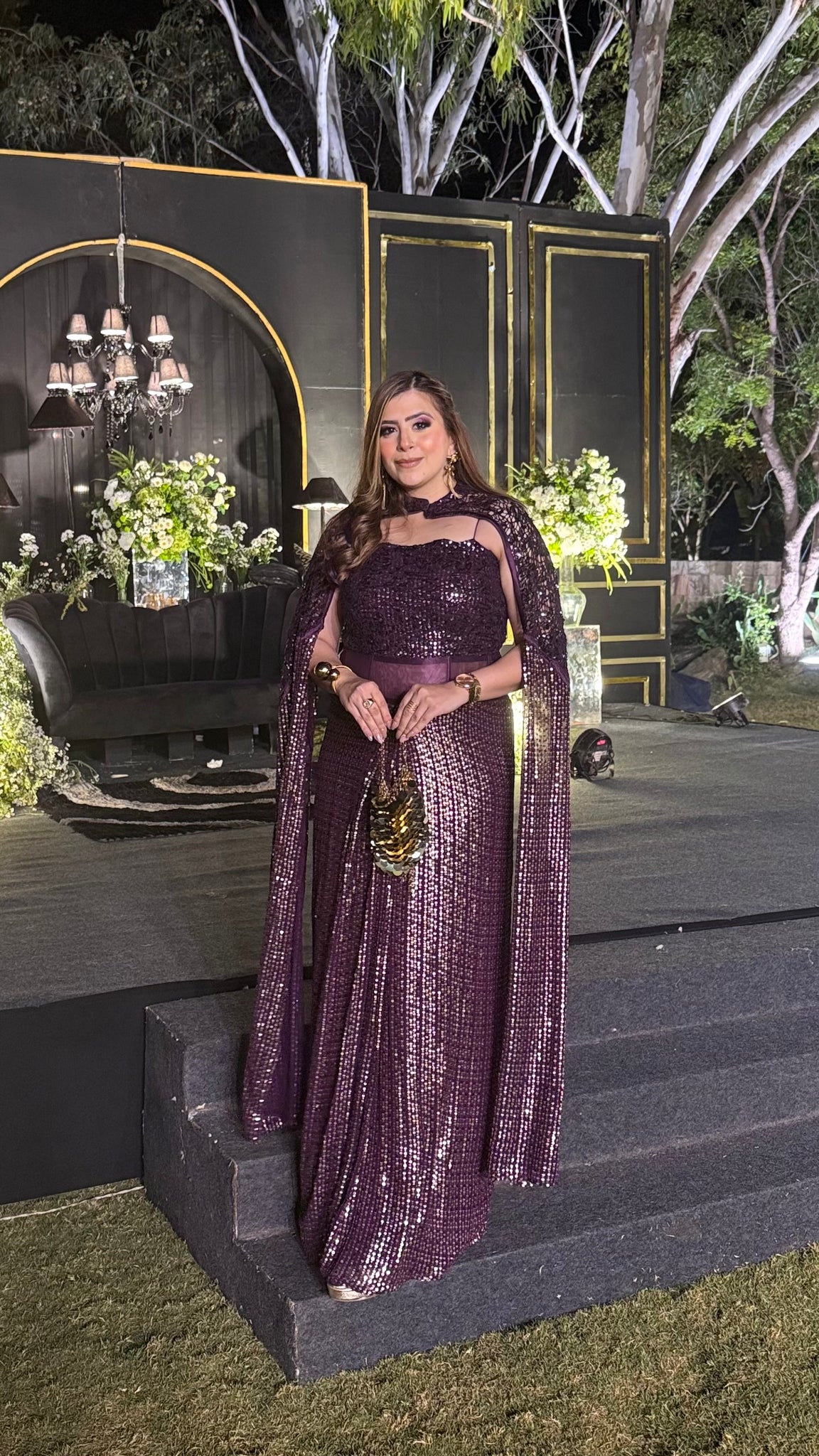 Purple Dazzle Drape + Cape