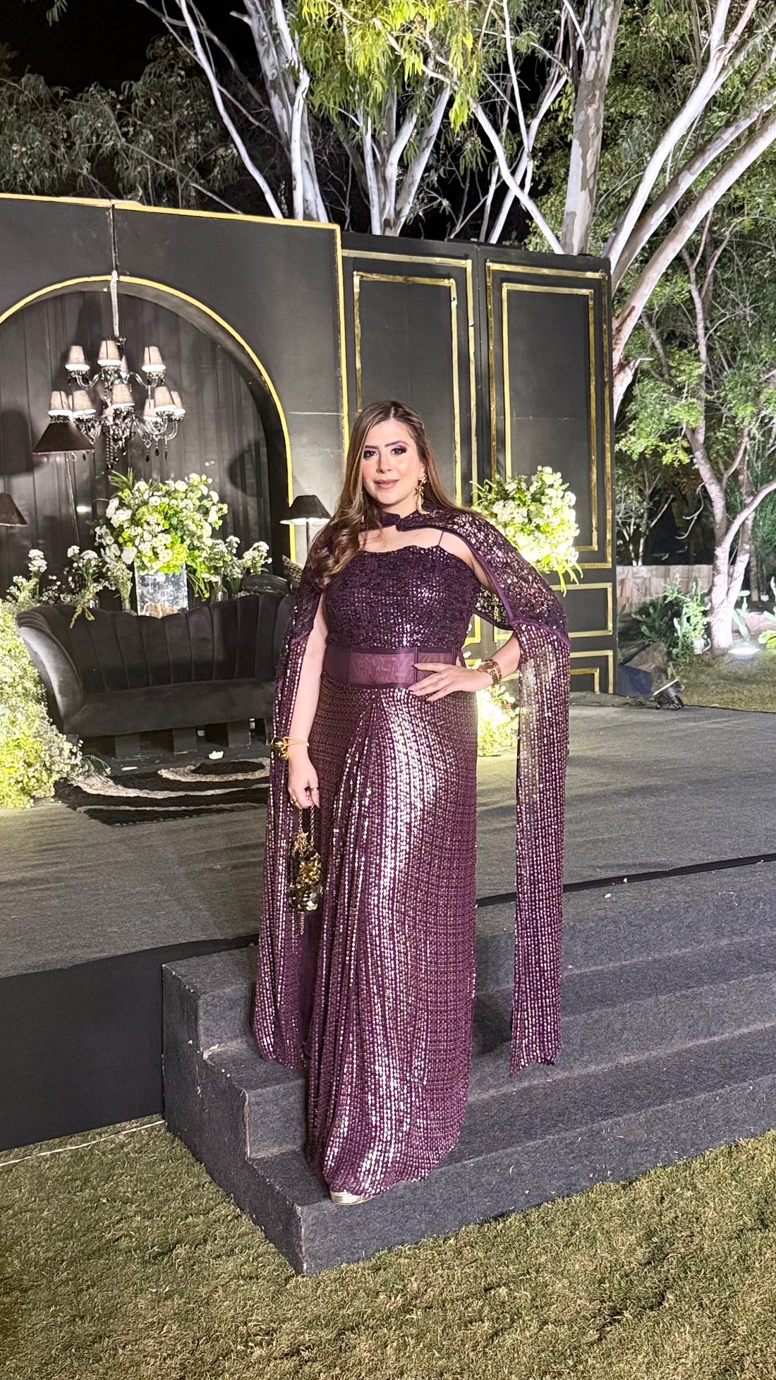 Purple Dazzle Drape + Cape