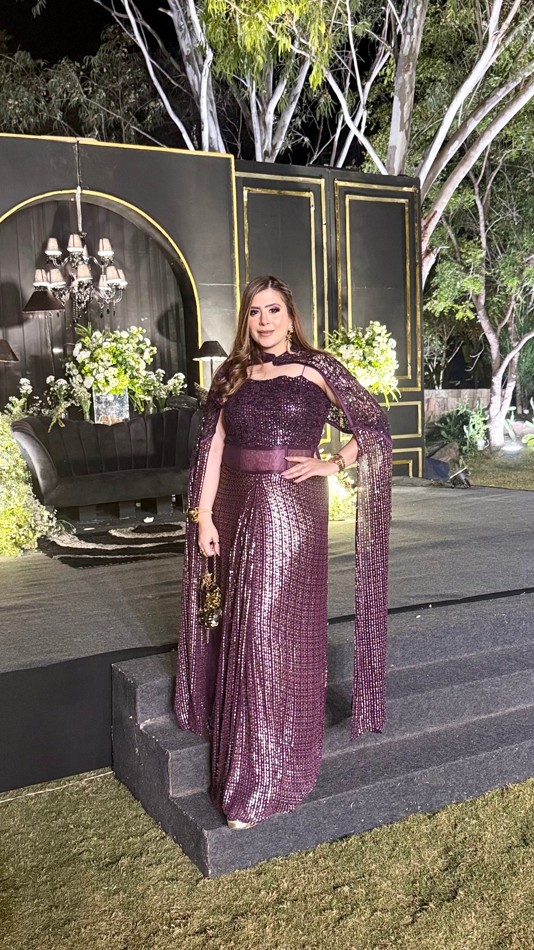 Purple Dazzle Drape + Cape