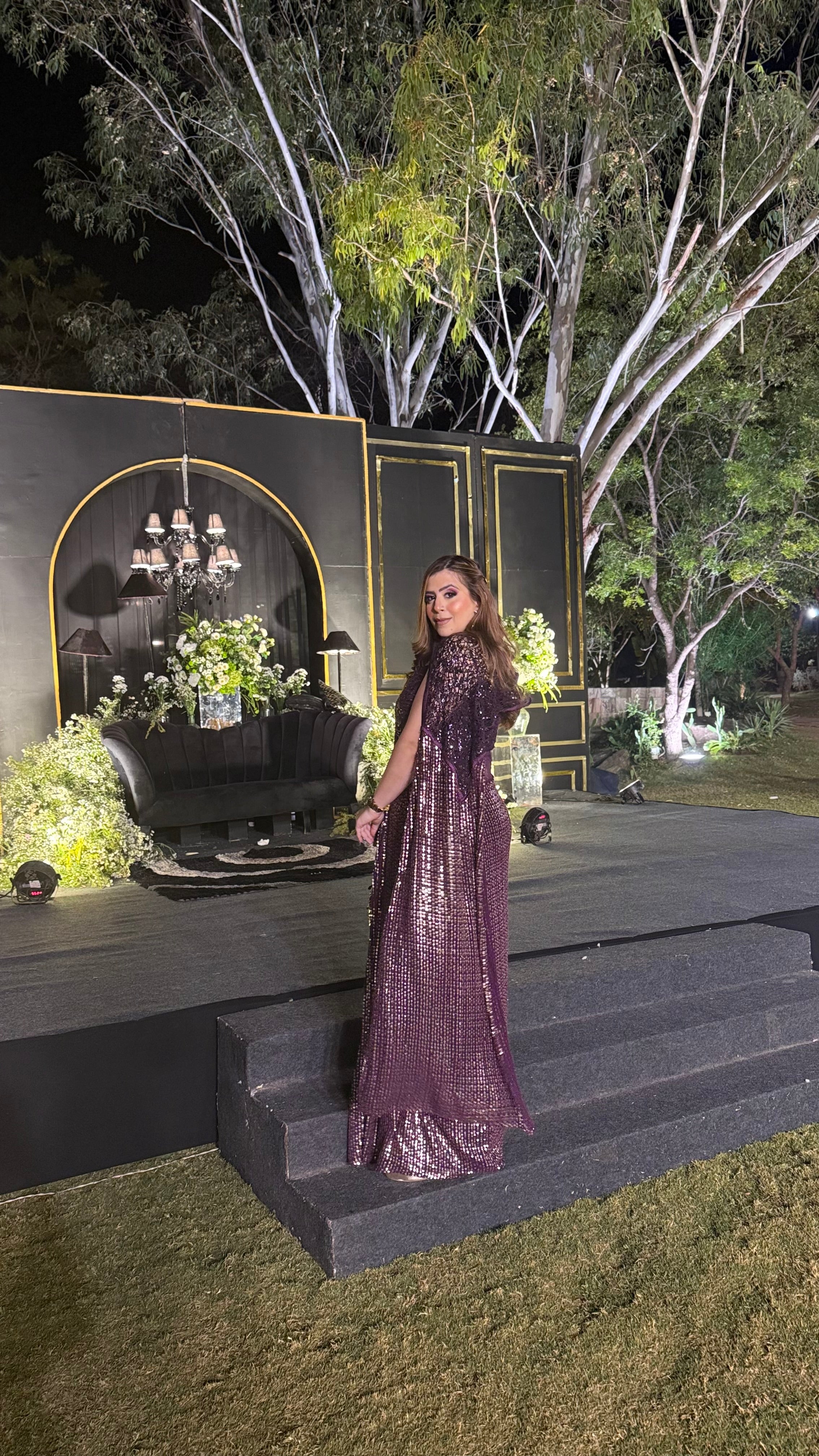 Purple Dazzle Drape + Cape