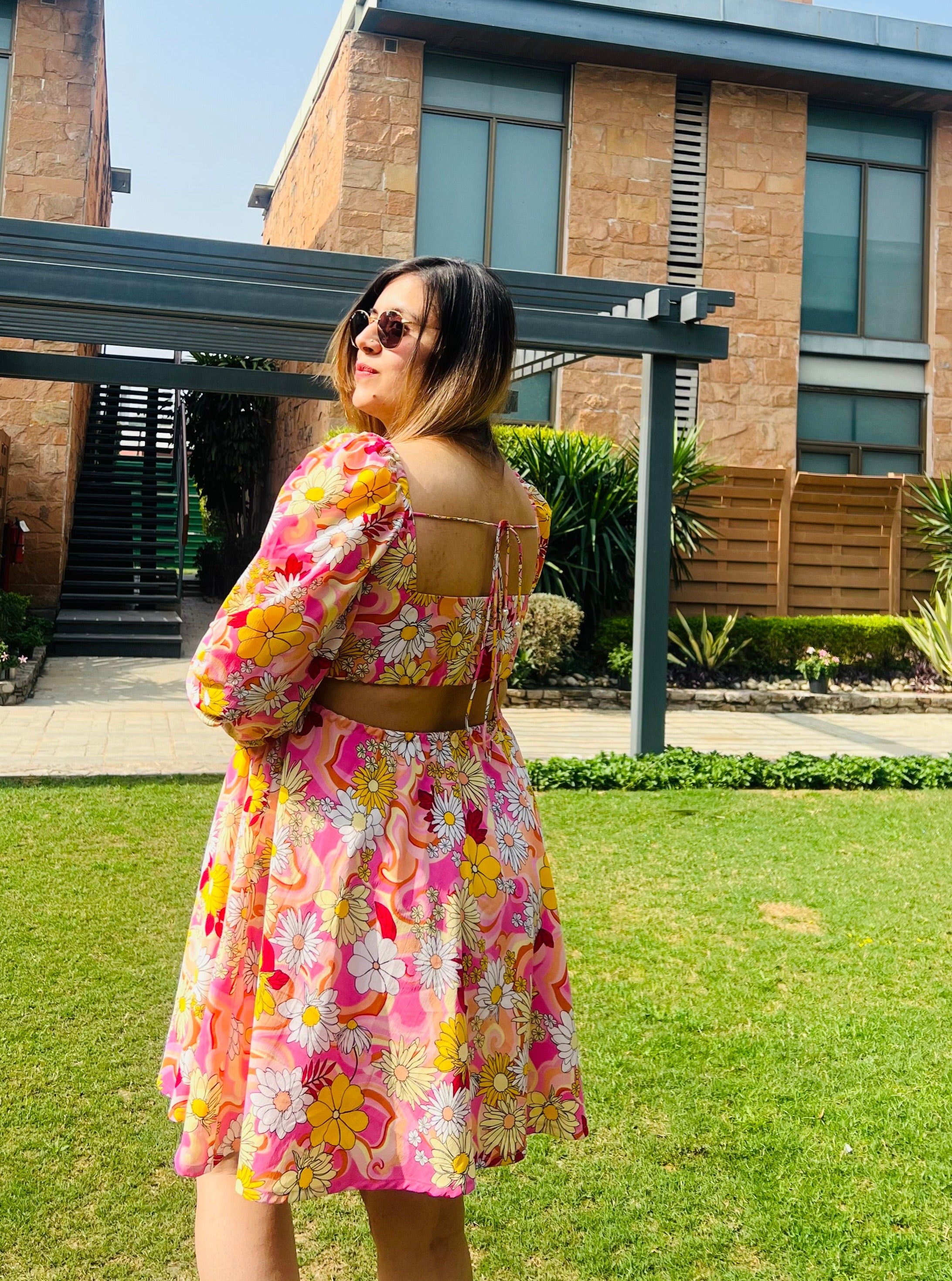 Cute Pink Cuts Dress