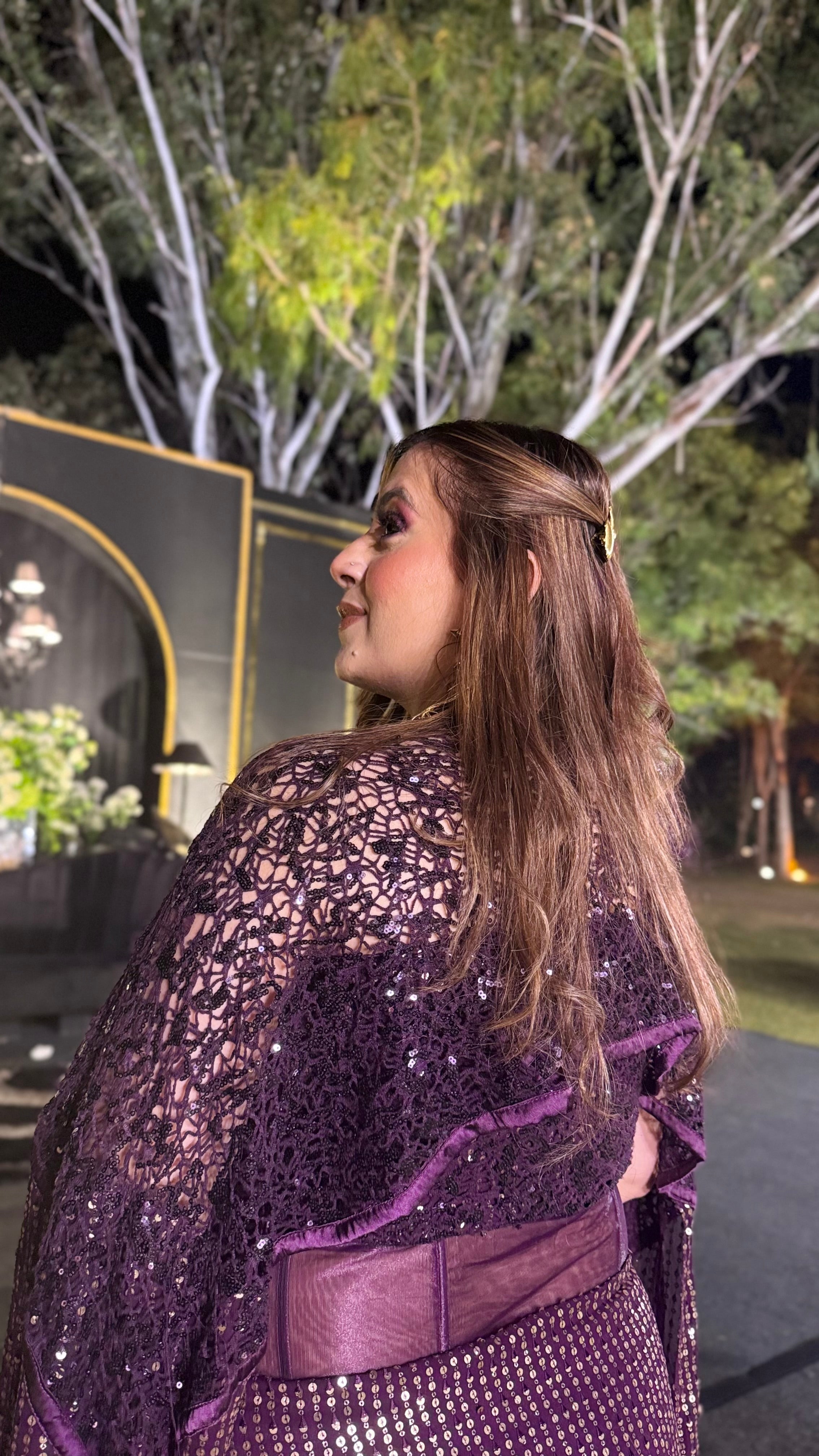 Purple Dazzle Drape + Cape