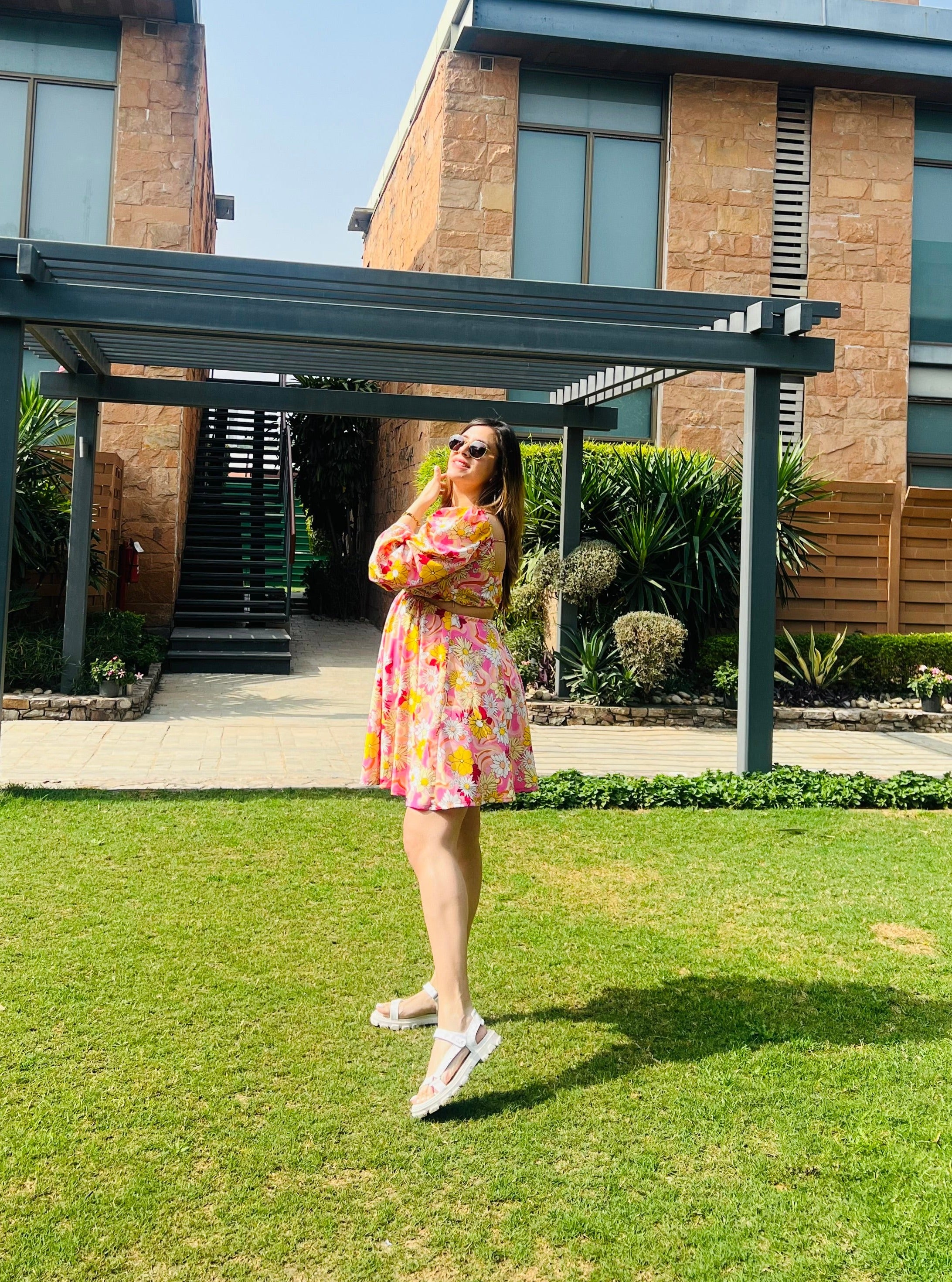 Cute Pink Cuts Dress