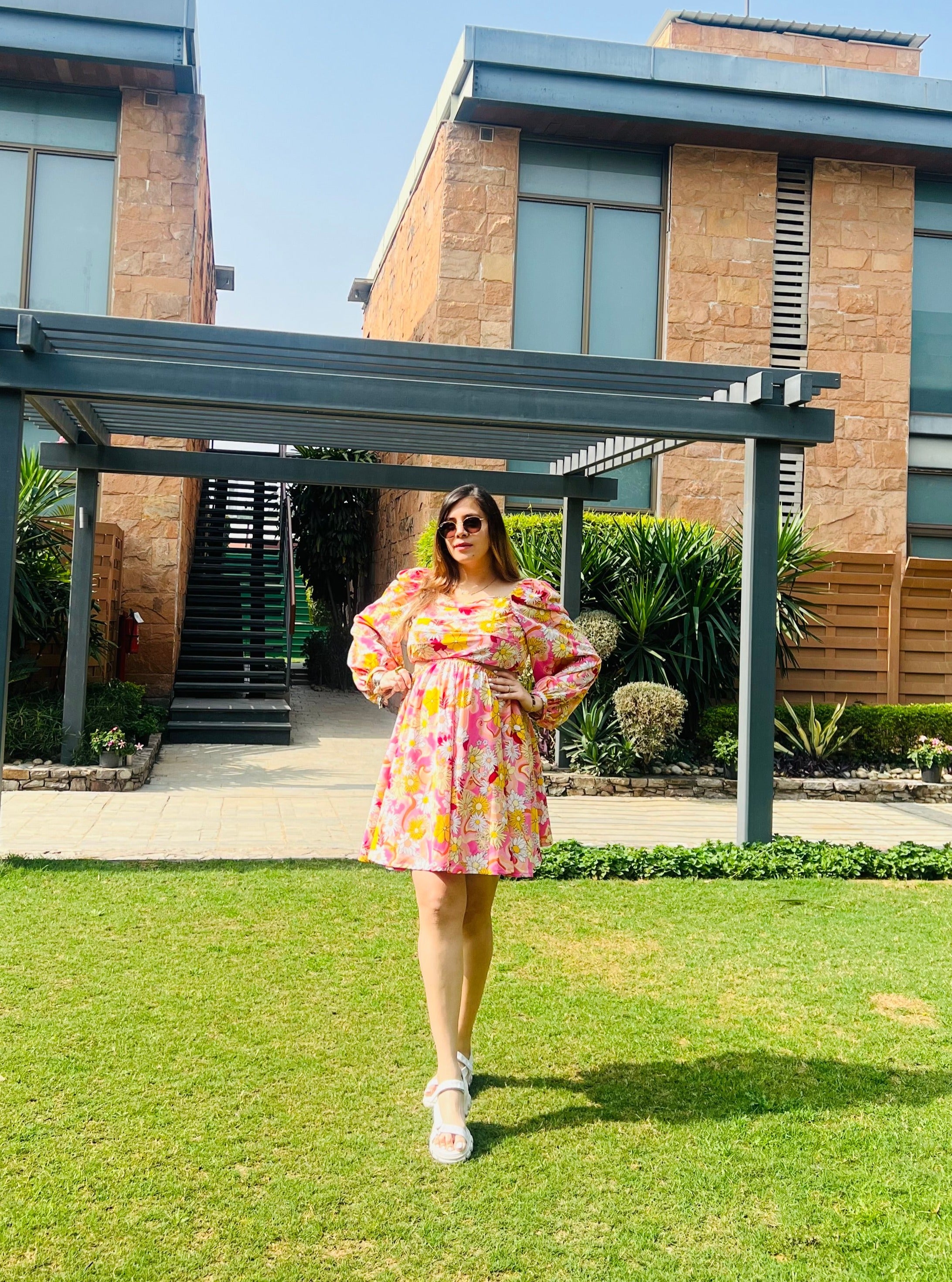 Cute Pink Cuts Dress