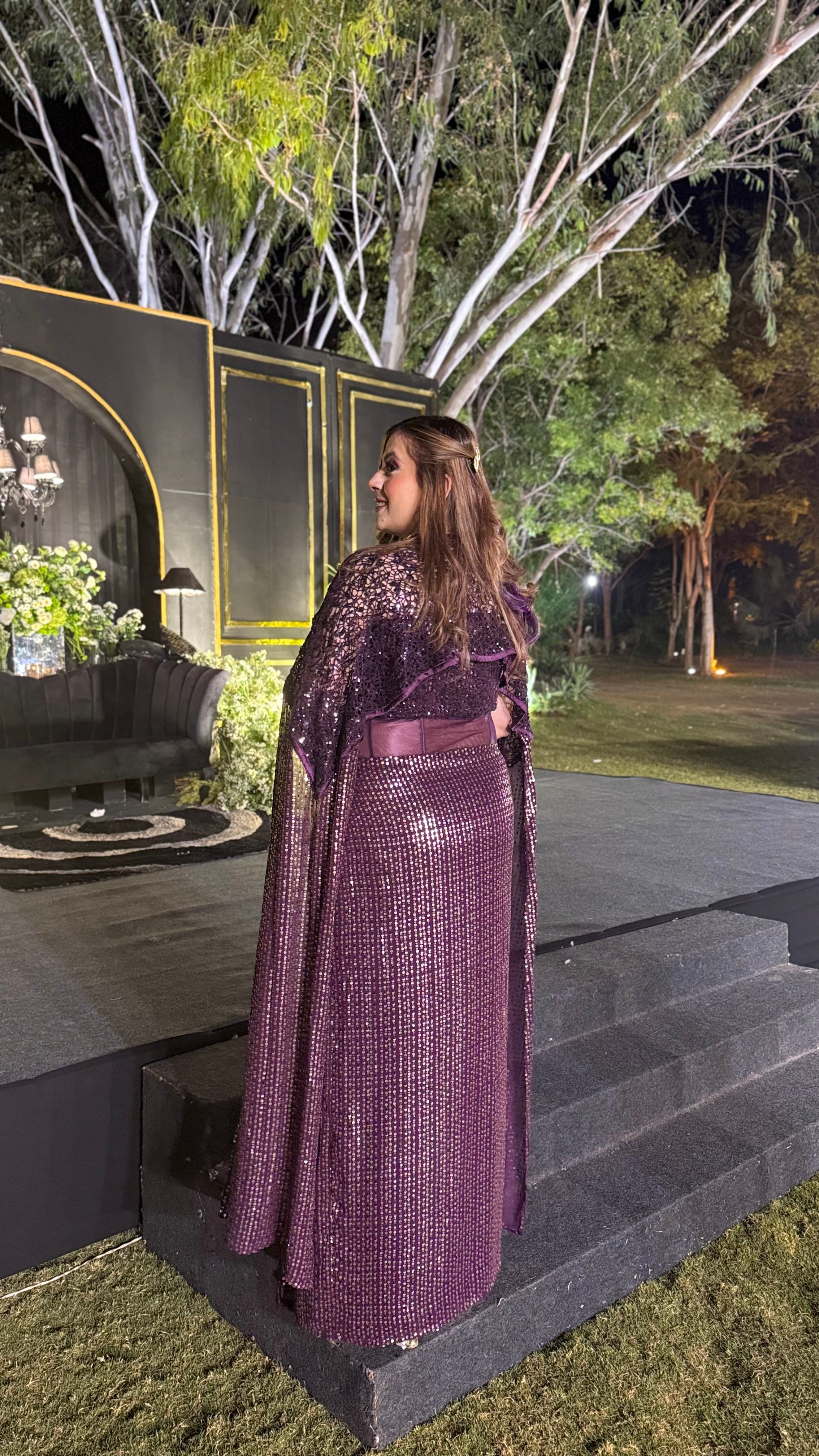 Purple Dazzle Drape + Cape
