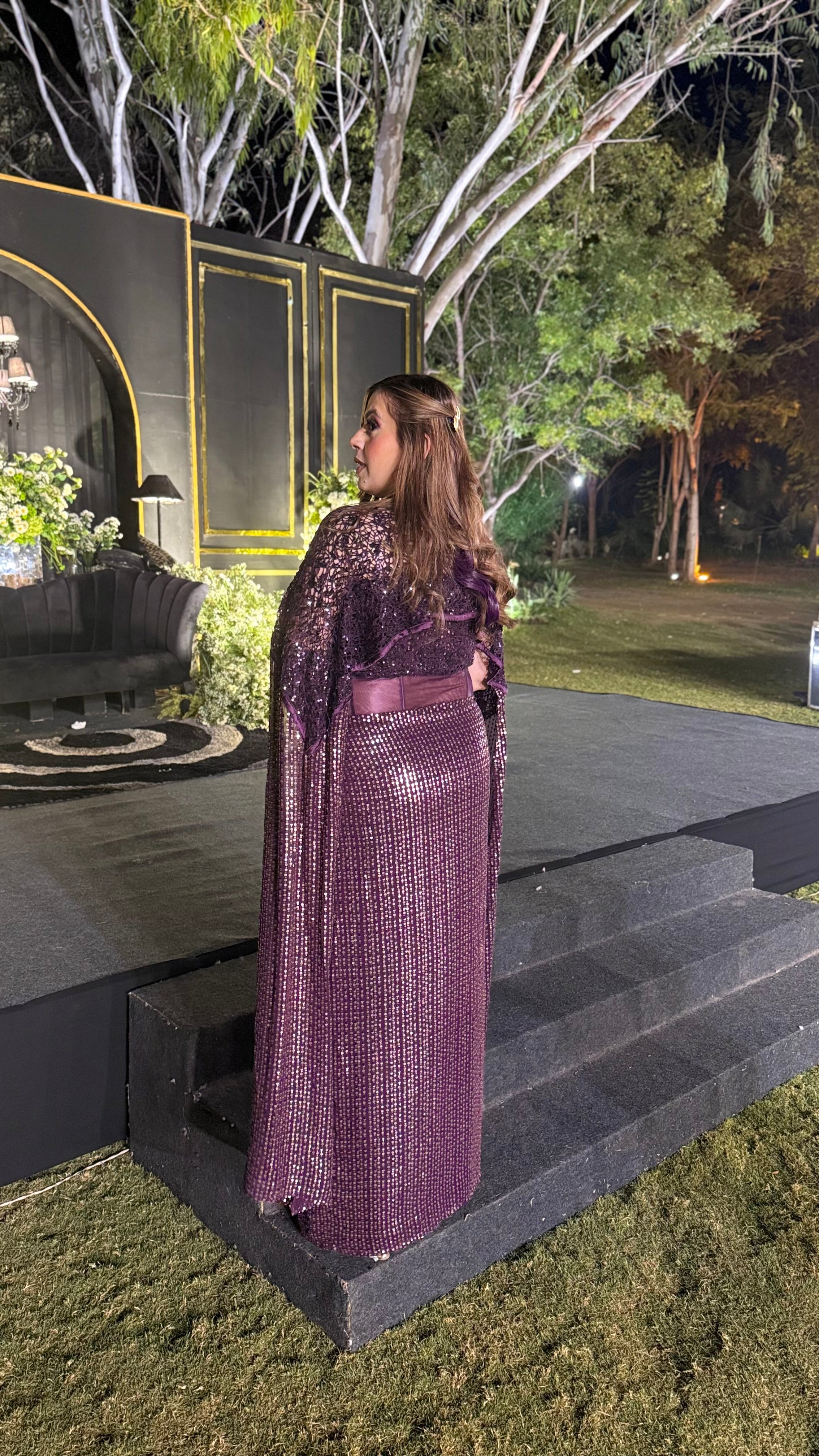 Purple Dazzle Drape + Cape