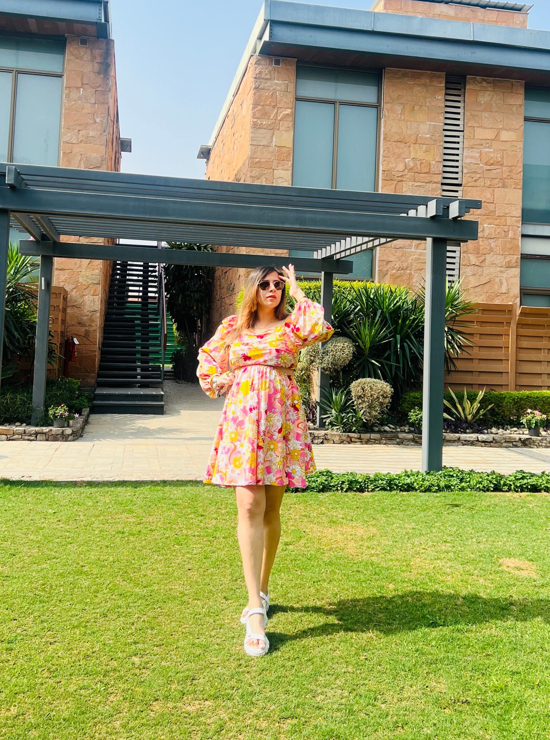 Cute Pink Cuts Dress