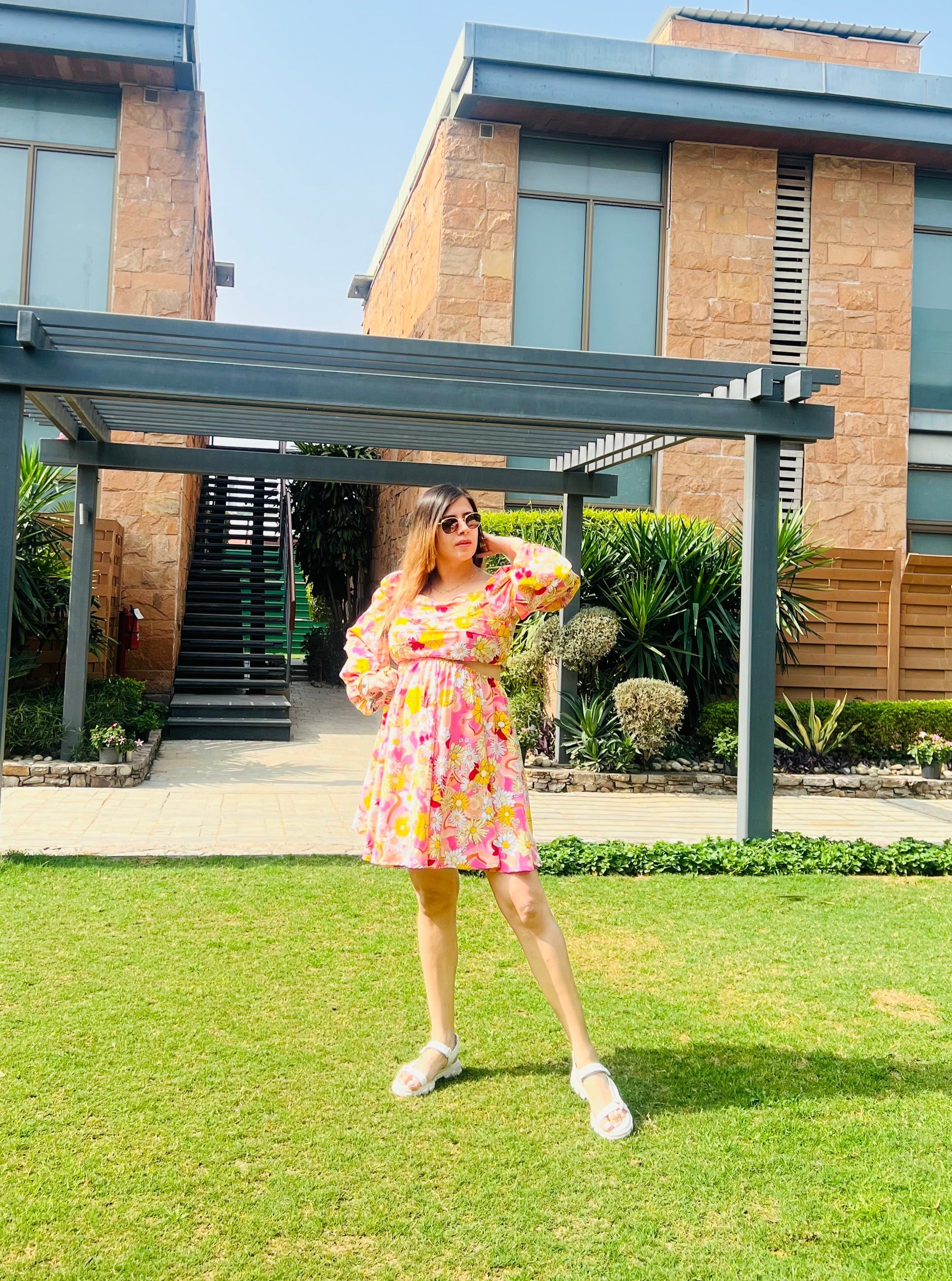 Cute Pink Cuts Dress