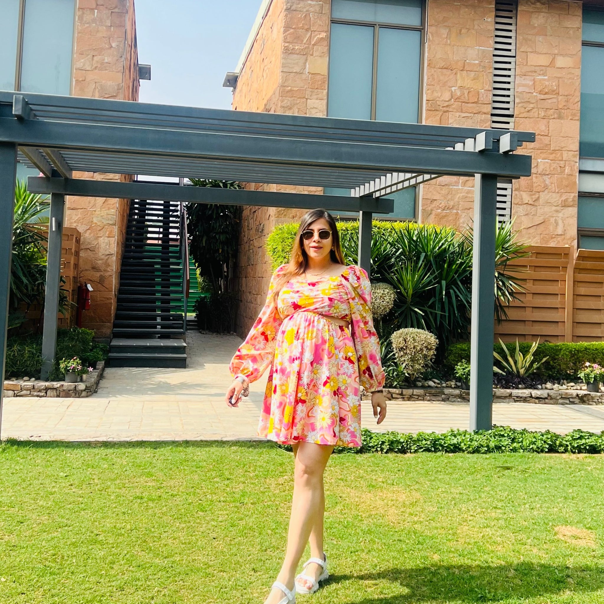 Cute Pink Cuts Dress