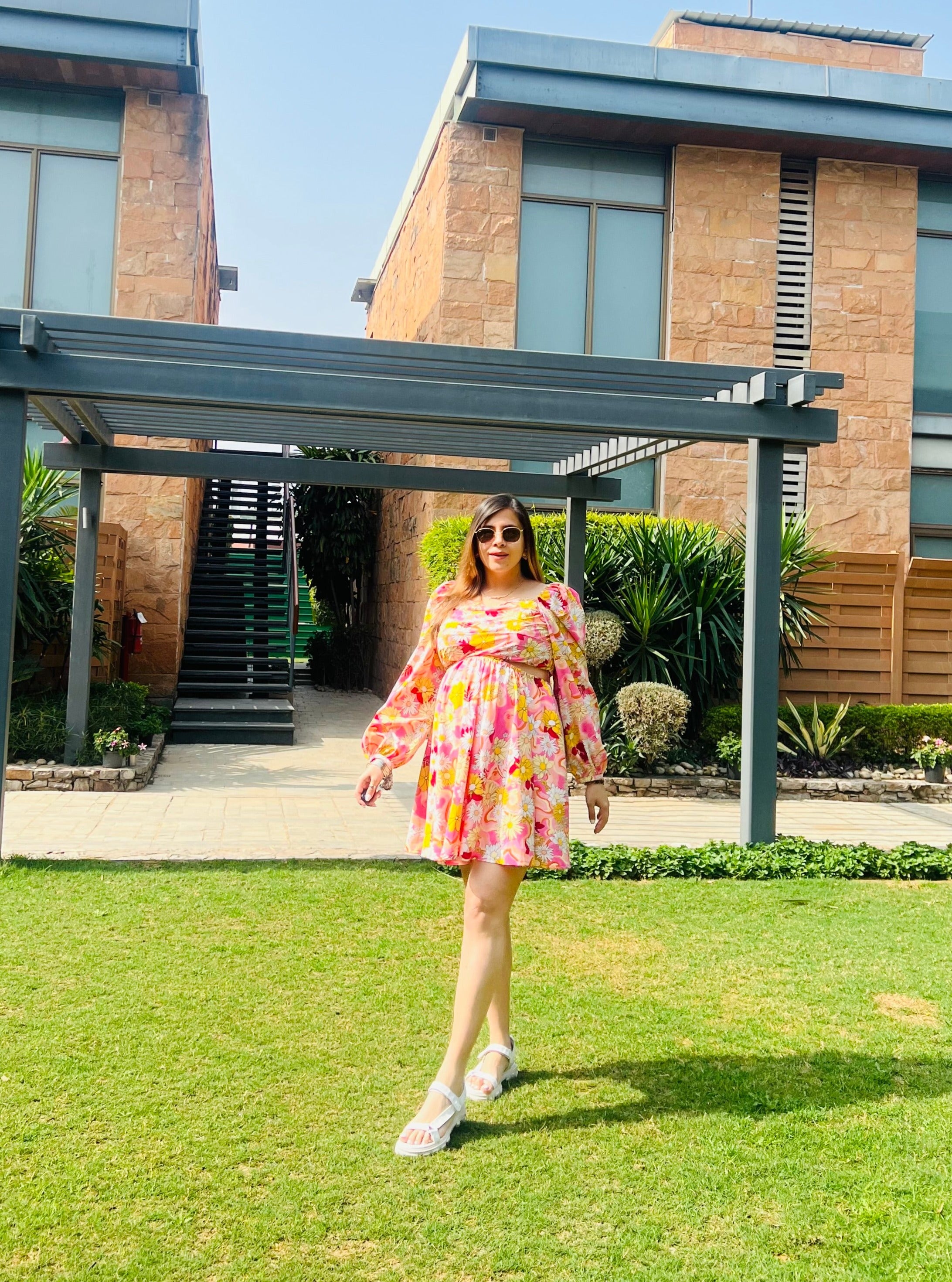 Cute Pink Cuts Dress