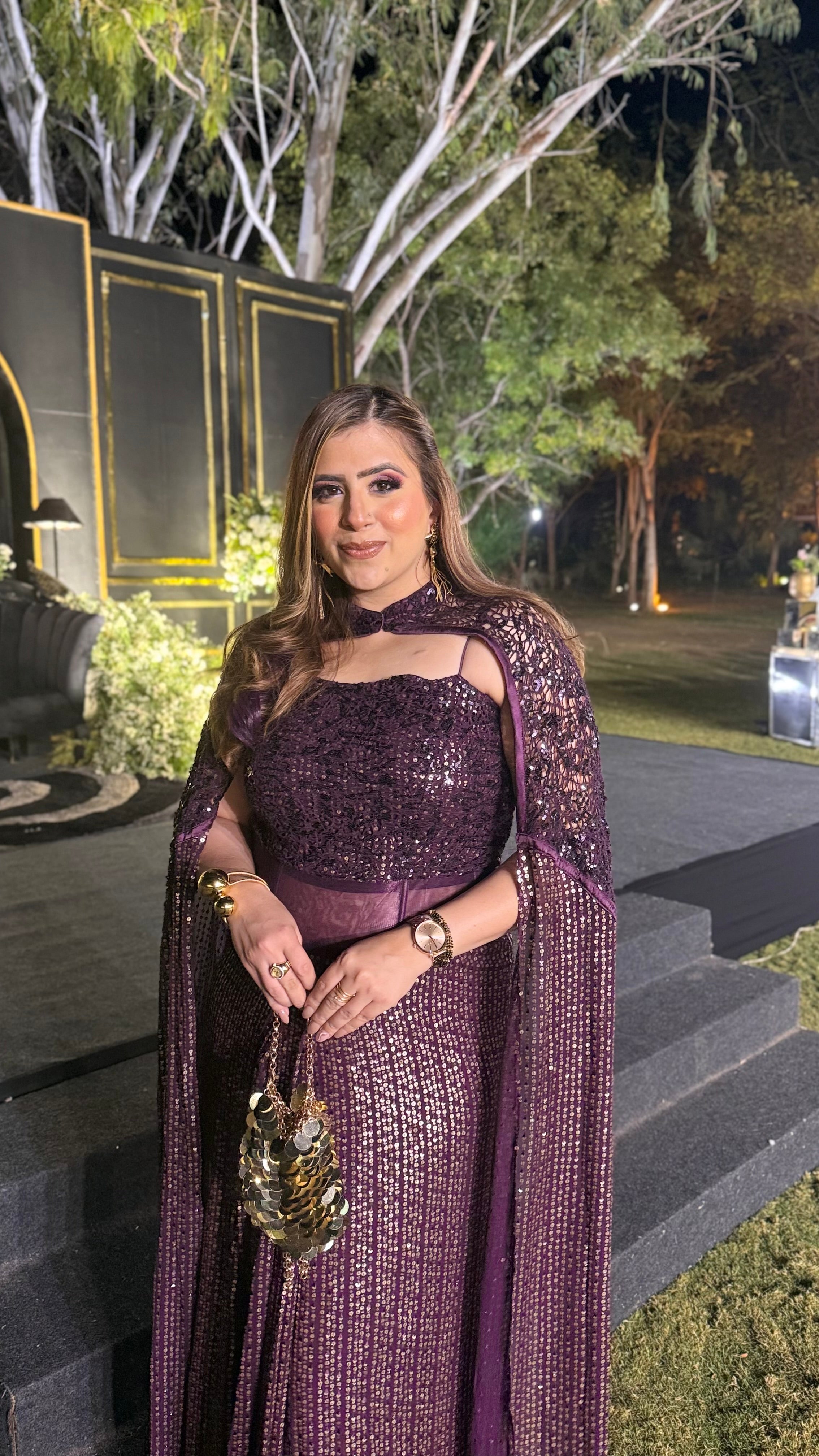 Purple Dazzle Drape + Cape